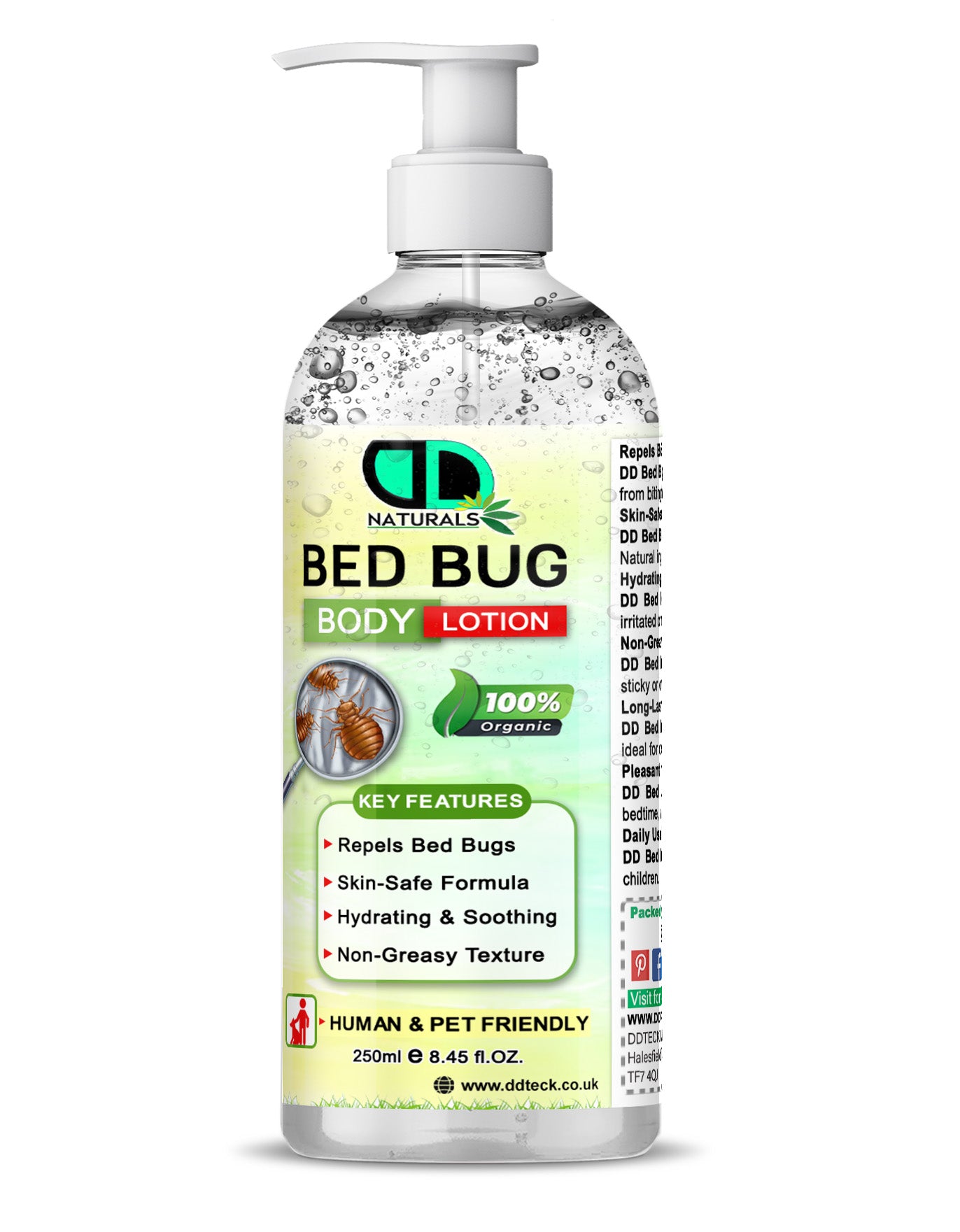 Bed Bug Repellent Body Lotion | Natural, Skin-Safe Overnight Protection