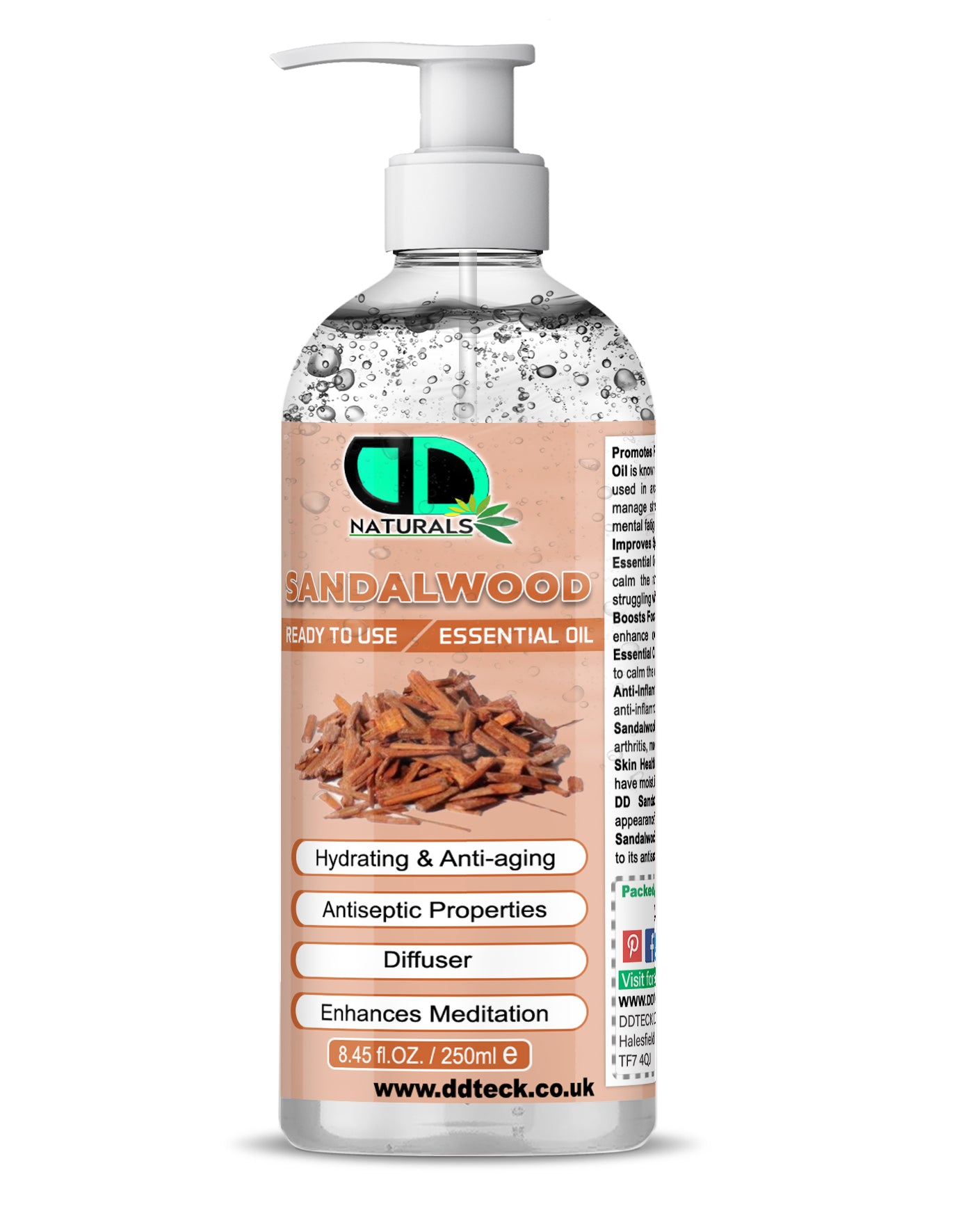 Sandalwood Essential Oil - Ready to Use Hydrating & Anti-aging Formula