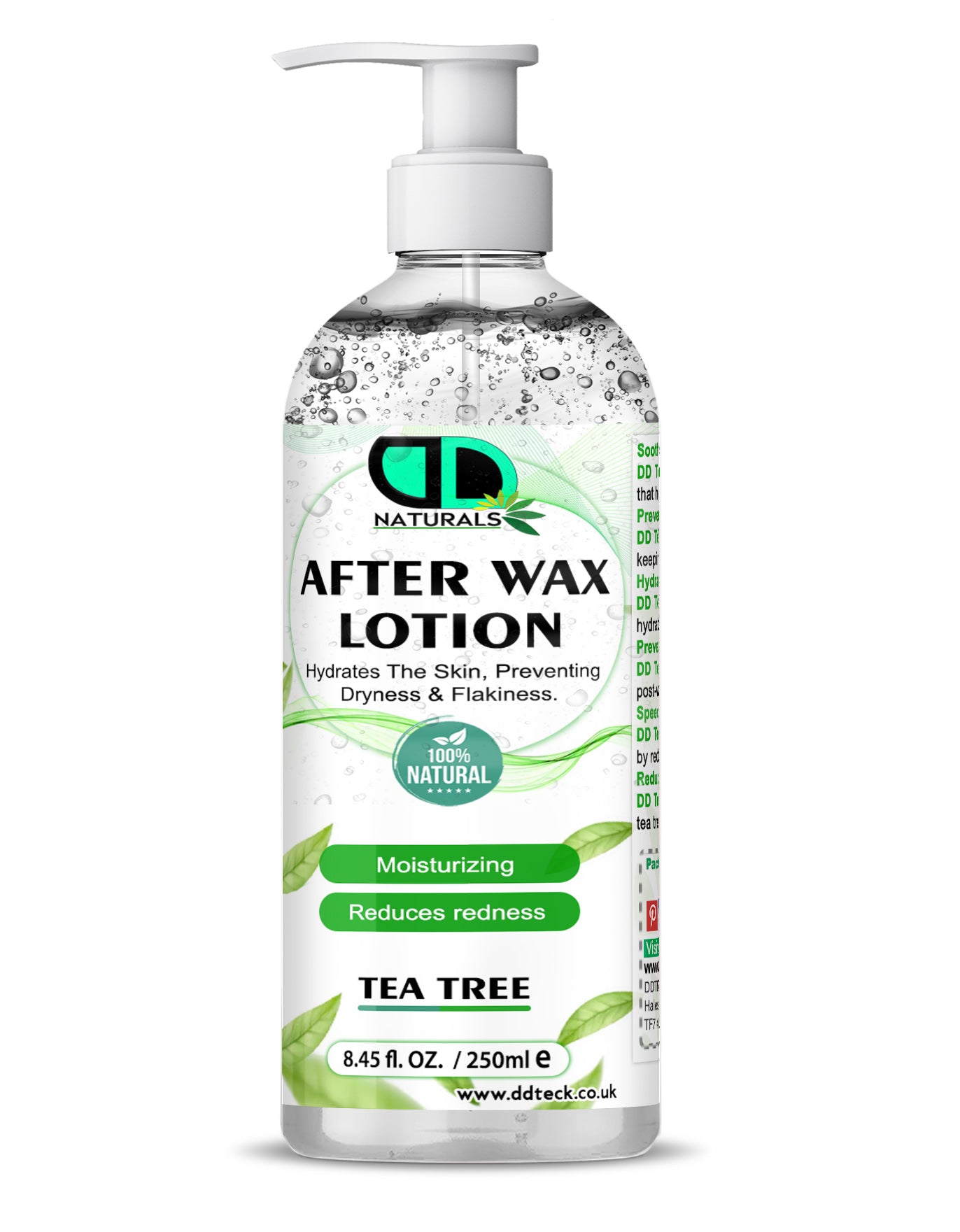 After Wax Lotion – 100% Natural Tea Tree Moisturizer