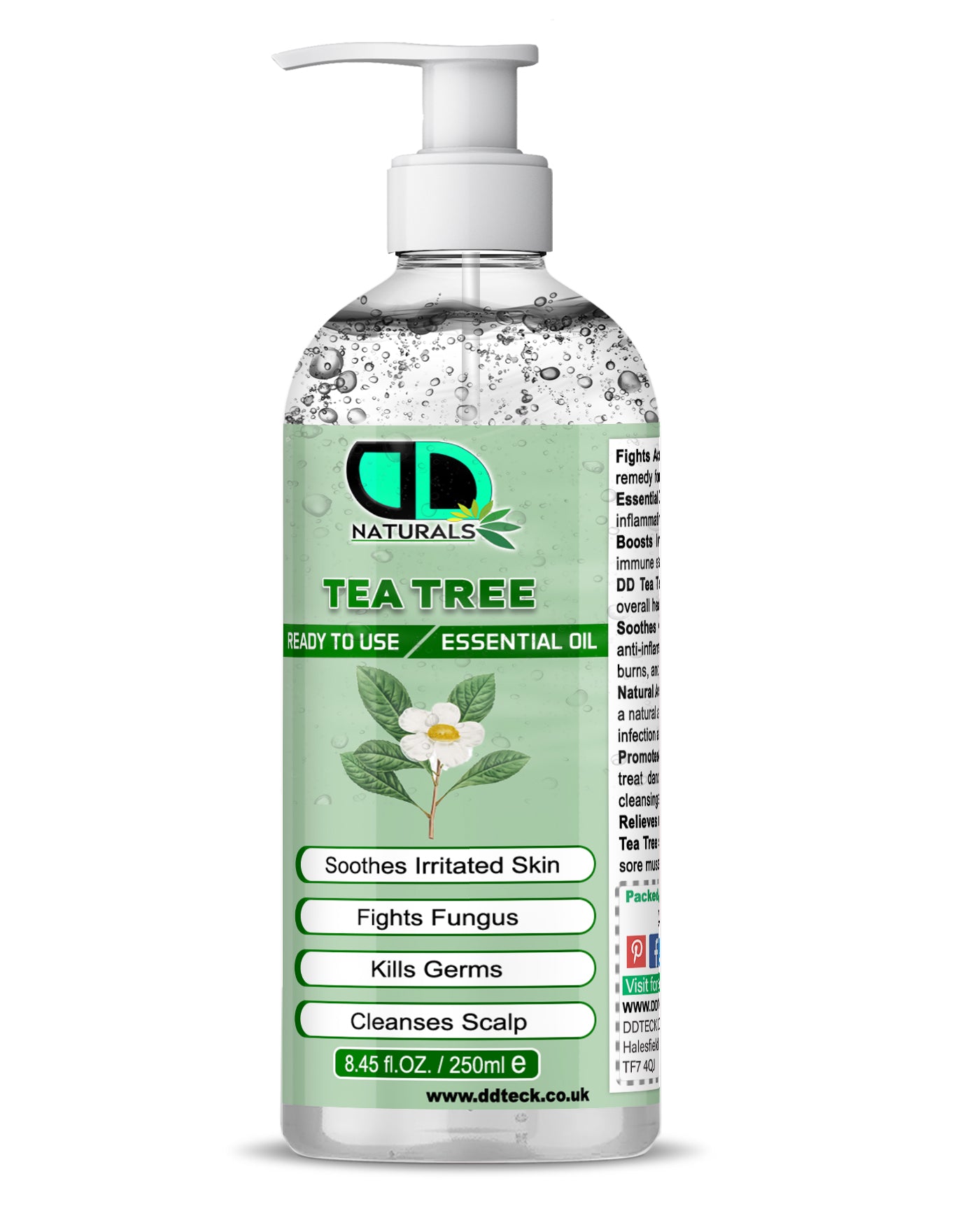 Tea Tree Essential Oil | Ready to Use | Natural Antiseptic, Skin, Scalp & Aromatherapy Oil