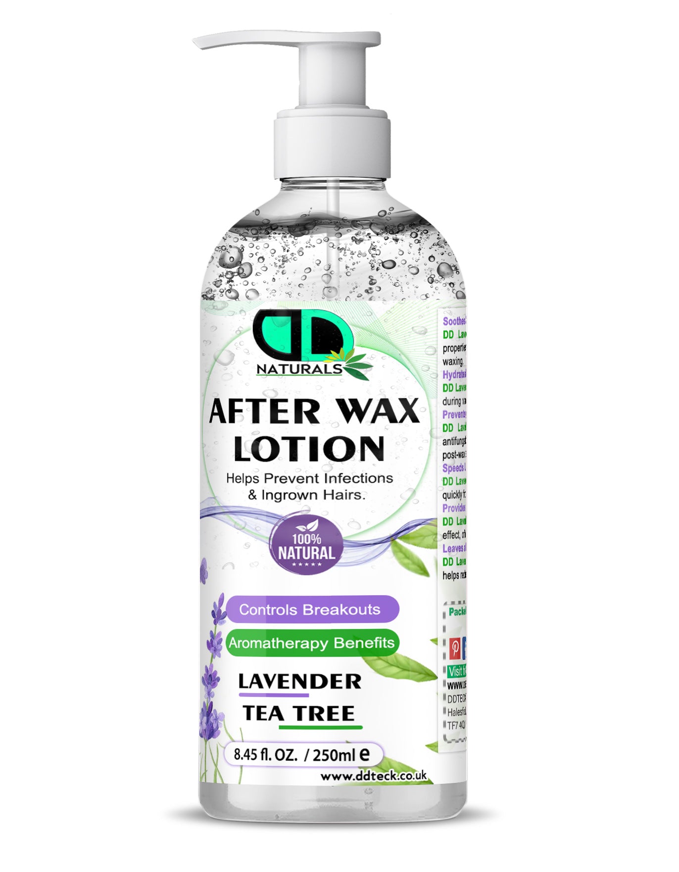 After Wax Lotion with Lavender & Tea Tree Oil | Soothing Post-Wax Care for Smooth, Healthy Skin