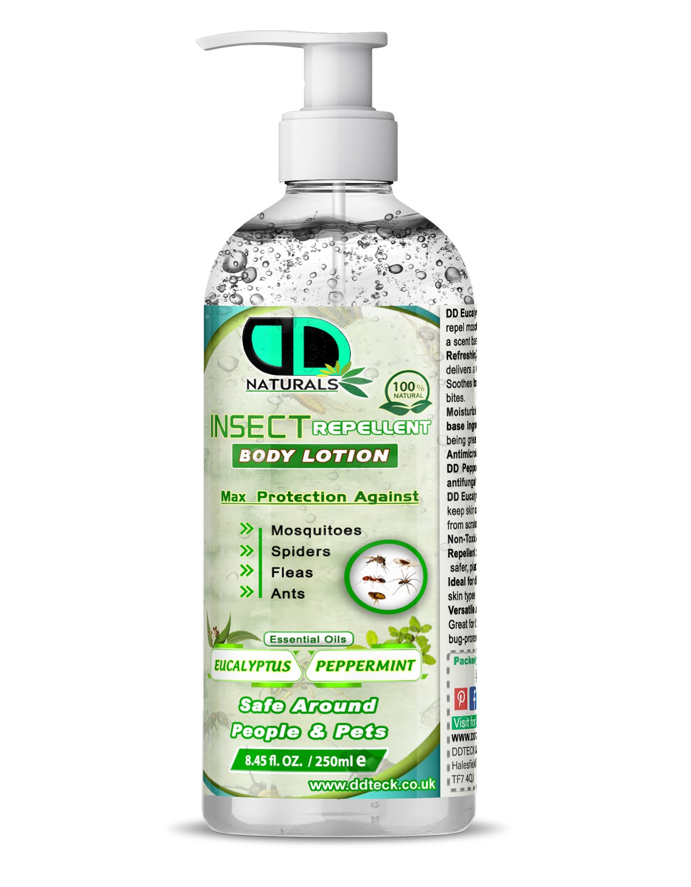 Natural Insect Repellent Body Lotion – Eucalyptus & Peppermint