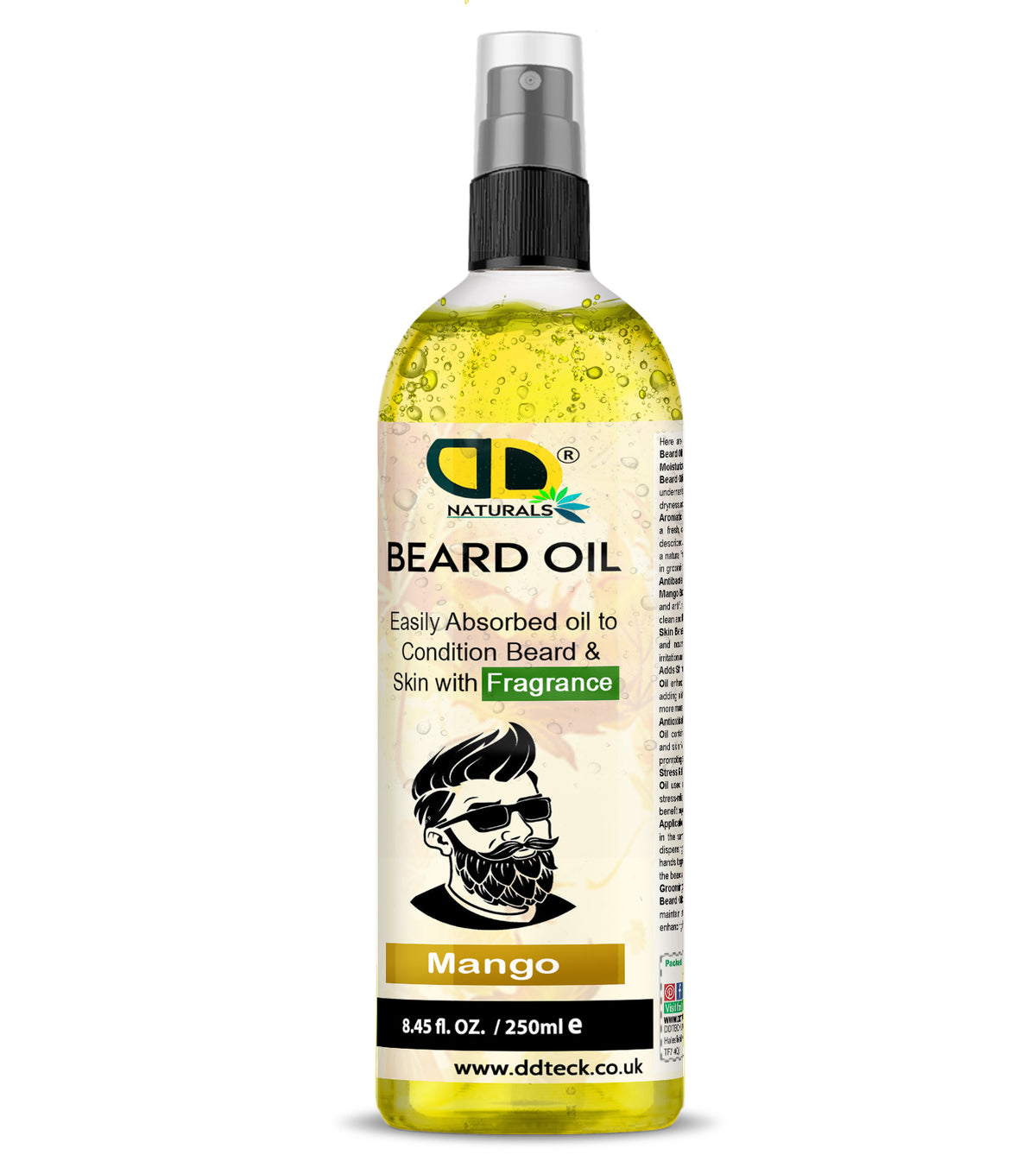 Mango Beard Oil – Lightweight Conditioning Oil with Fragrance for Beard & Skin - Test