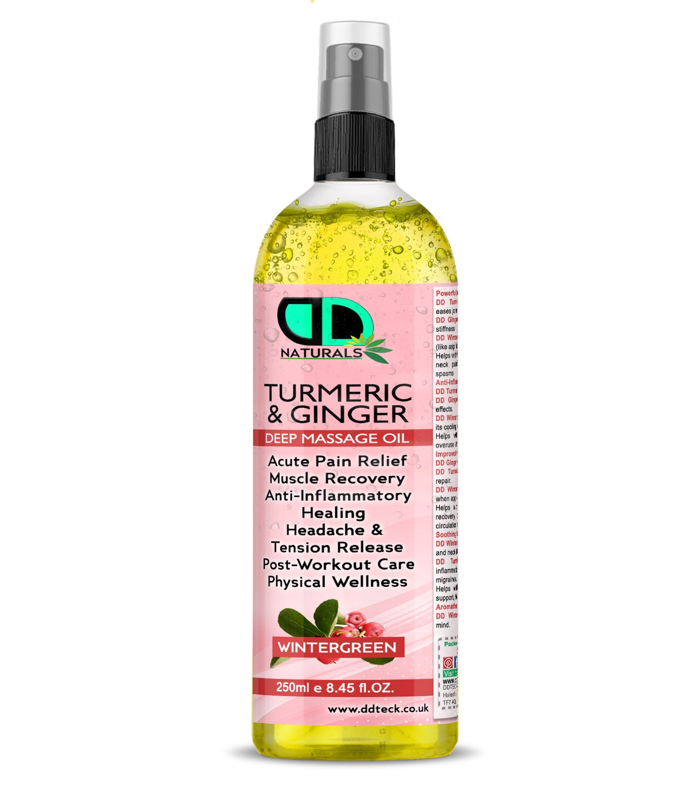 Turmeric & Ginger Deep Massage Oil with Wintergreen