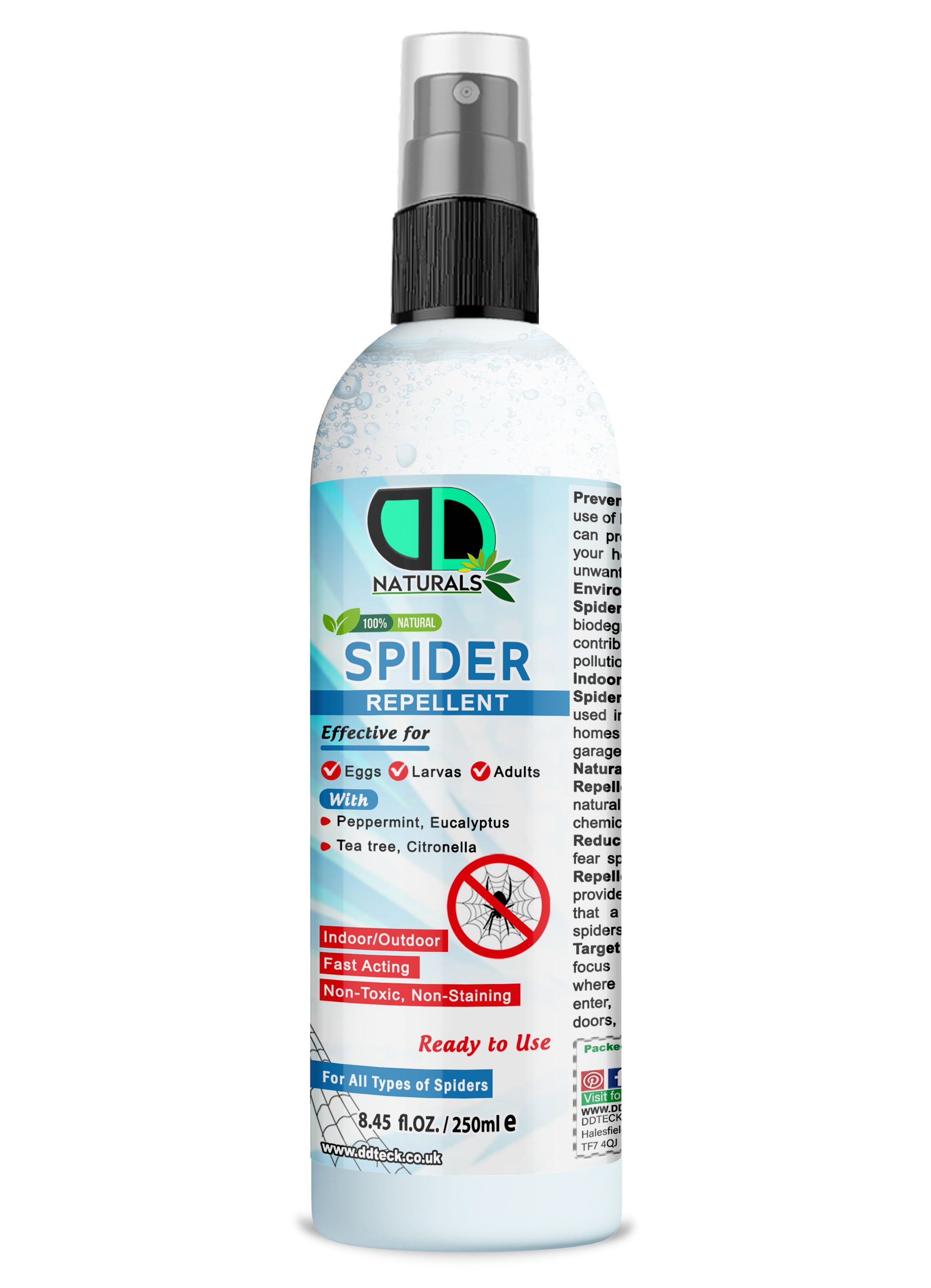 100% Natural Spider Repellent – Fast-Acting Indoor & Outdoor Protection