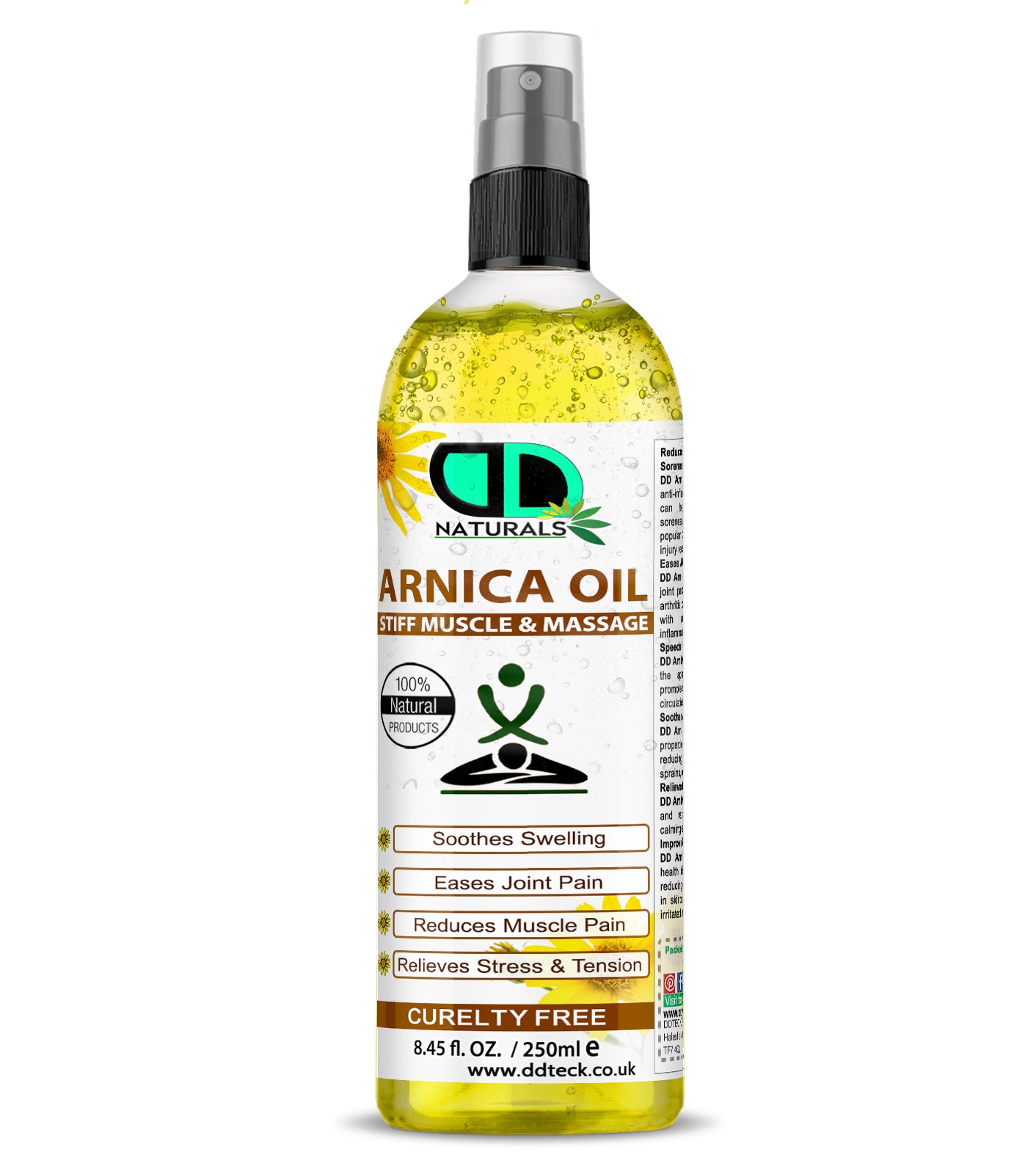 Arnica Massage Oil – Natural Botanical Oil for Relaxation, Muscle Comfort & Daily Body Care