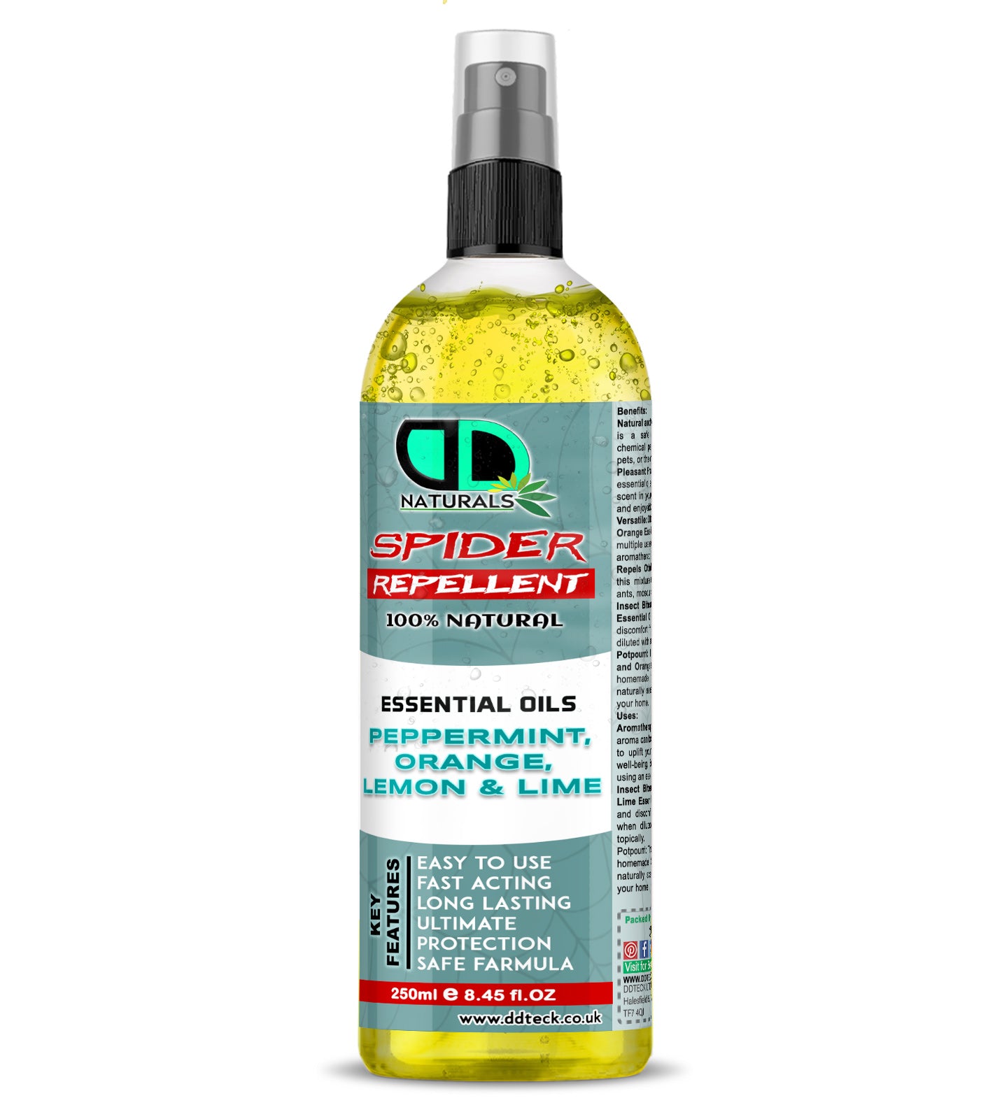 Spider Repellent | 100% Natural Peppermint & Citrus Essential Oil Spider Control Spray