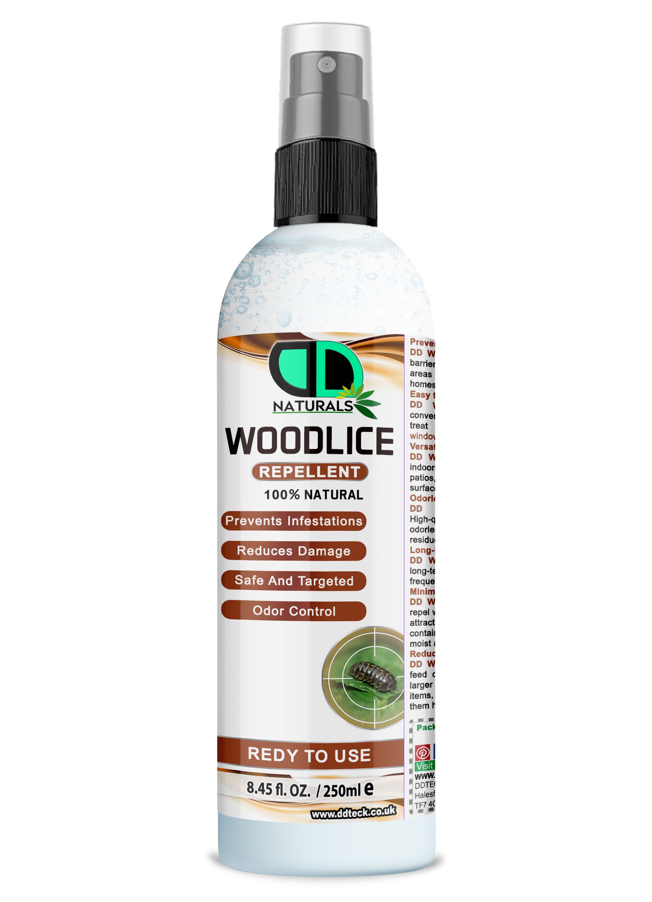 Woodlice Repellent | Natural, Non-Toxic Indoor & Outdoor Protection