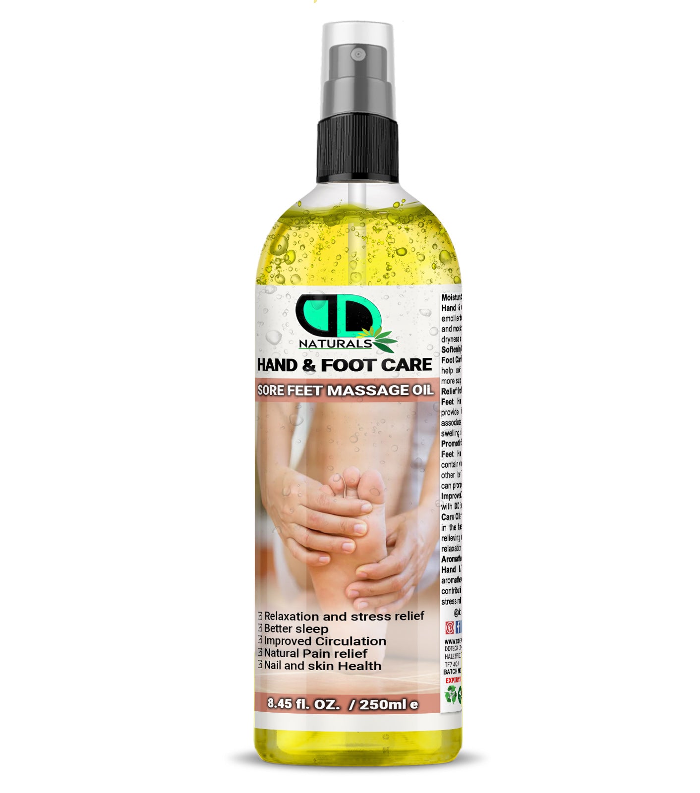 Hand & Foot Care – Sore Feet Massage Oil
