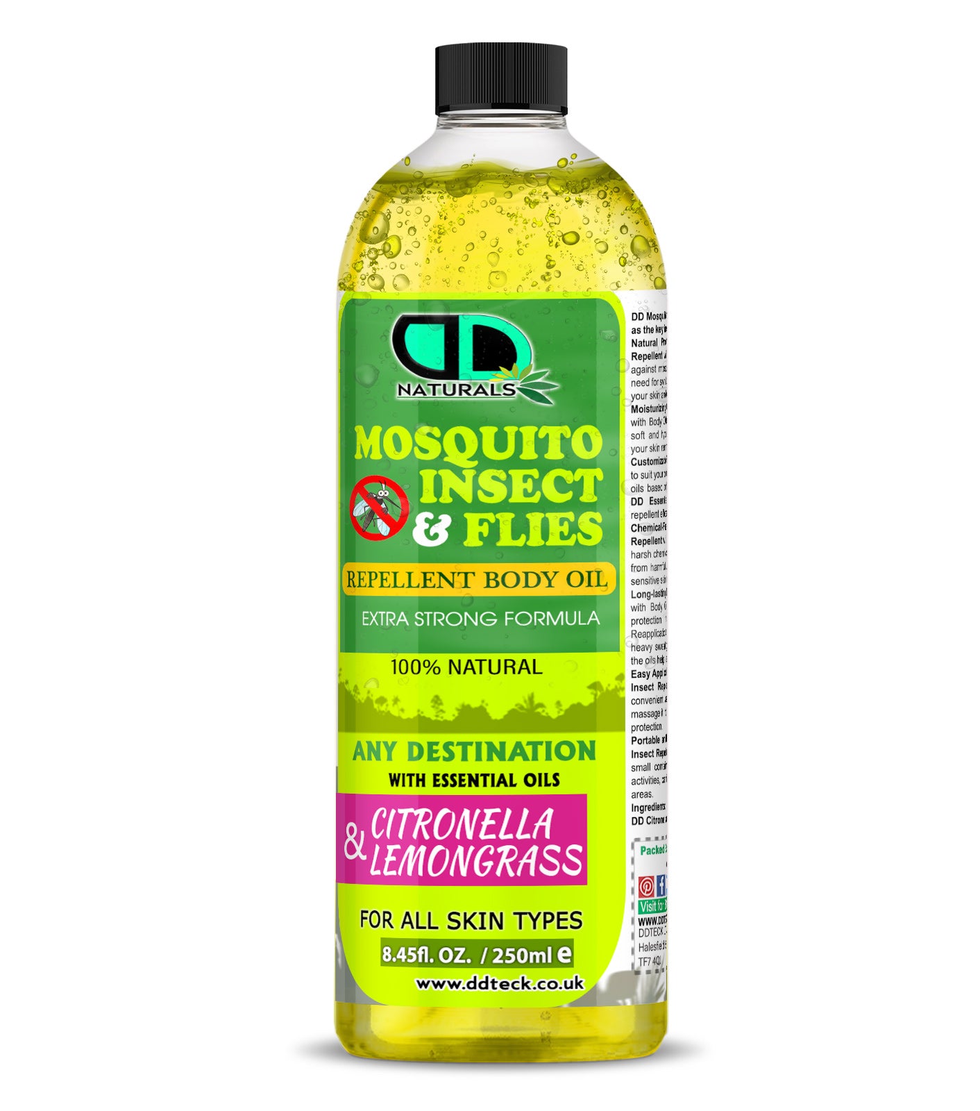 Insect Repellent with Lemongrass & Citronella | Natural, Skin-Friendly Protection from Mosquitoes & Biting Insects