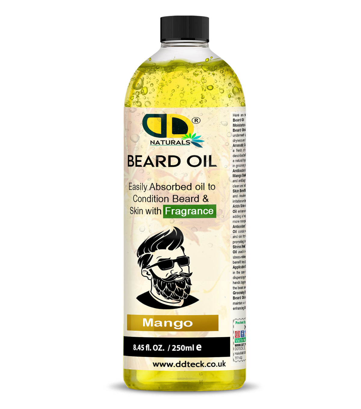 Mango Beard Oil – Lightweight Conditioning Oil with Fragrance for Beard & Skin - Test