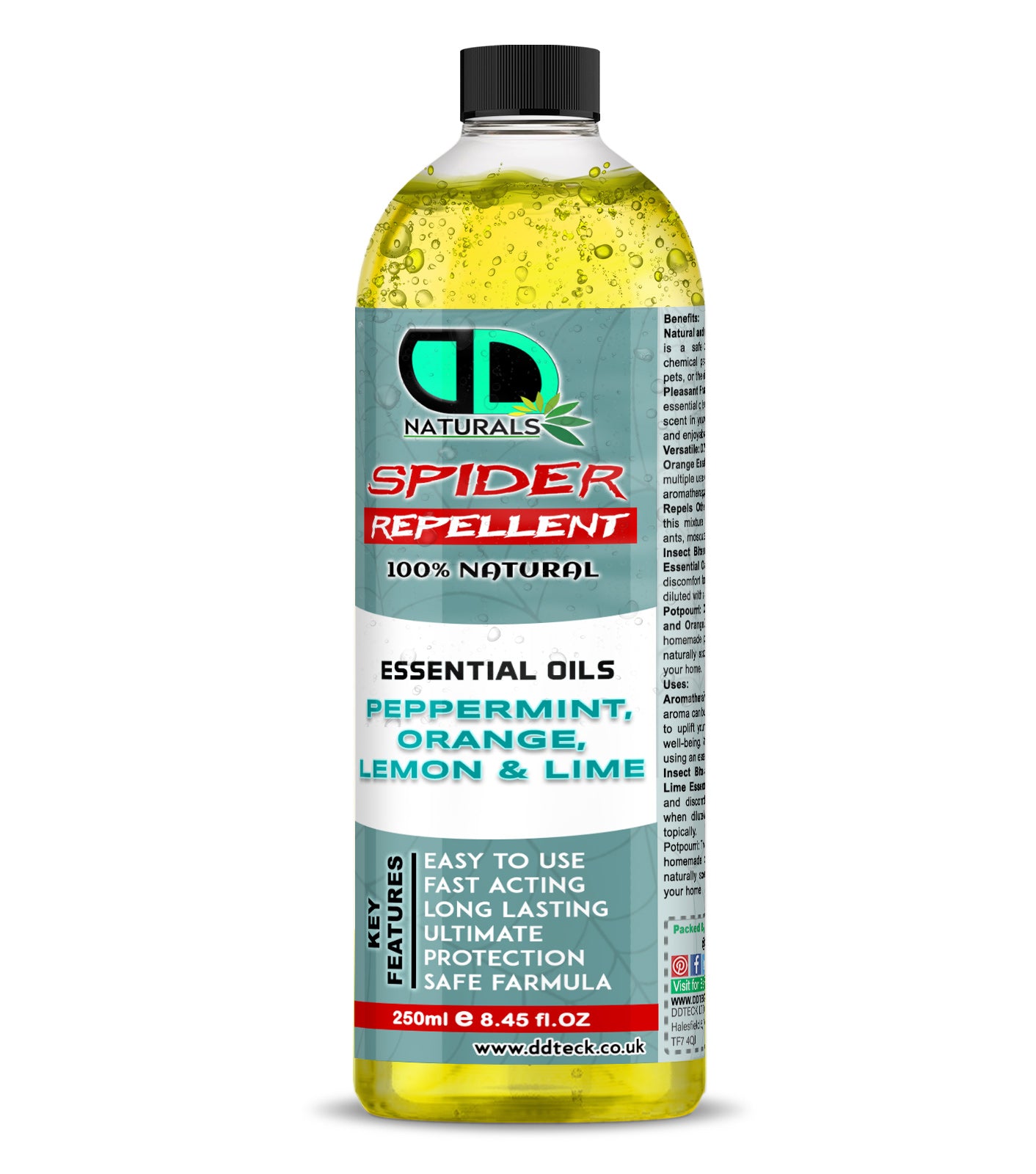 Spider Repellent | 100% Natural Peppermint & Citrus Essential Oil Spider Control Spray