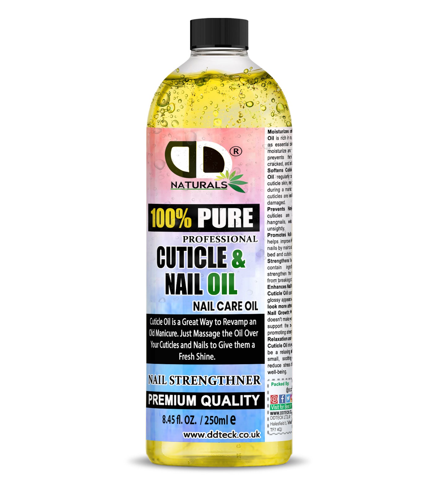 100% Pure Professional Cuticle & Nail Oil – Premium Nail Strengthened