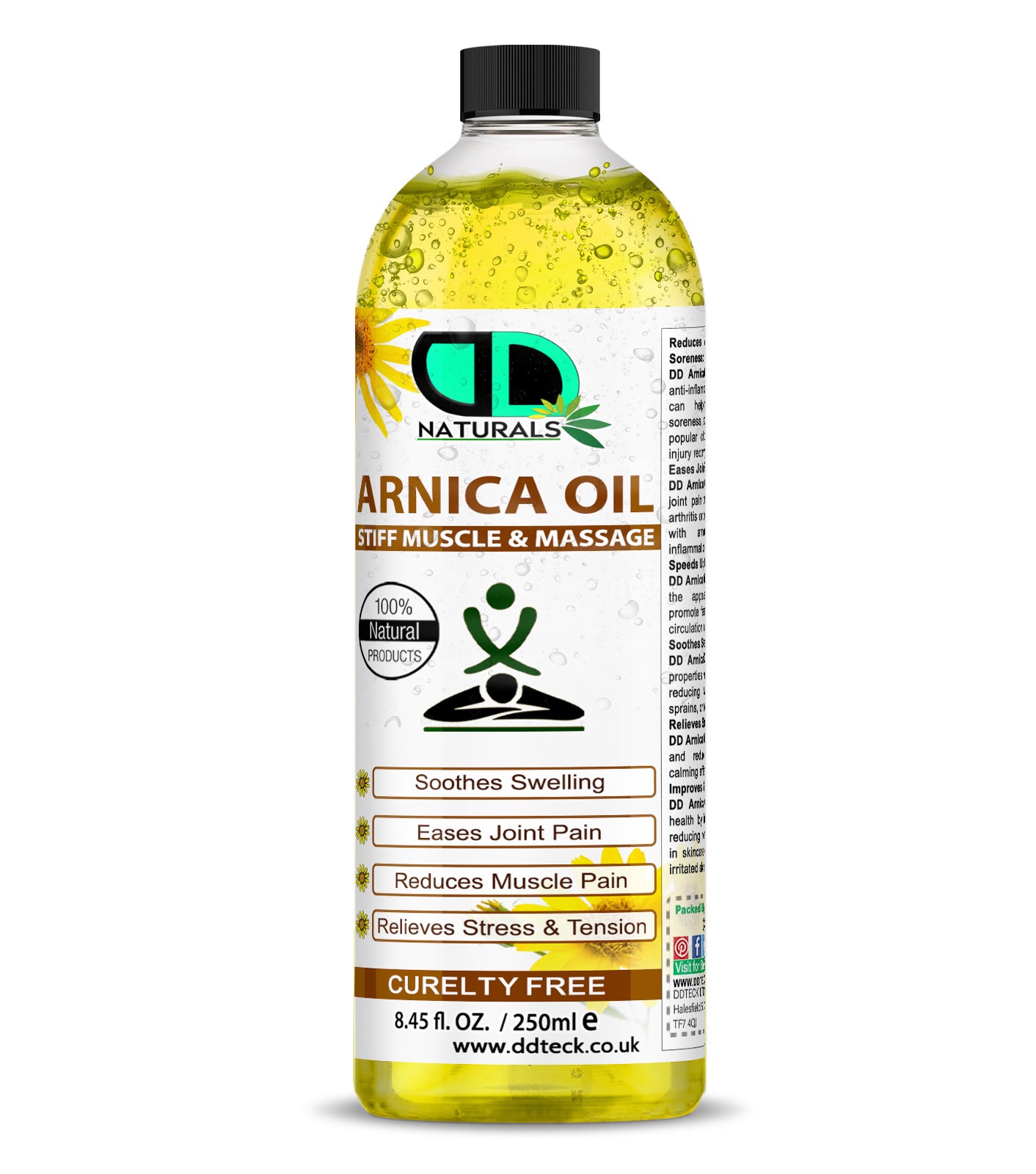 Arnica Massage Oil – Natural Botanical Oil for Relaxation, Muscle Comfort & Daily Body Care