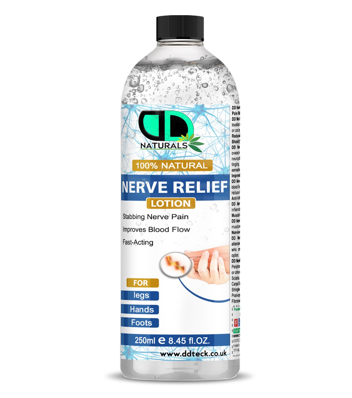 100% Natural Nerve Relief Lotion – Fast-Acting Support for Legs, Hands & Feet