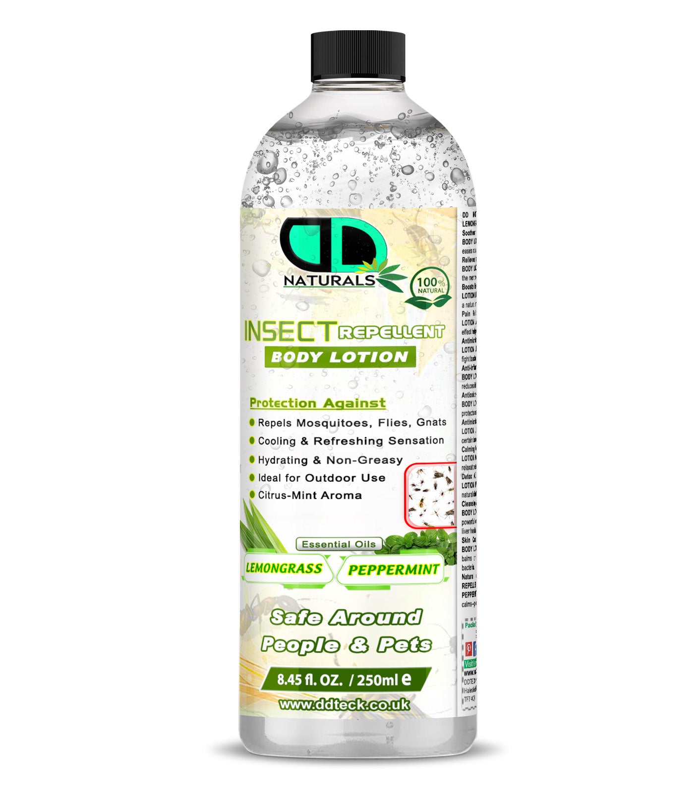 Insect Repellent Body Lotion - Natural Lemongrass & Peppermint Protection