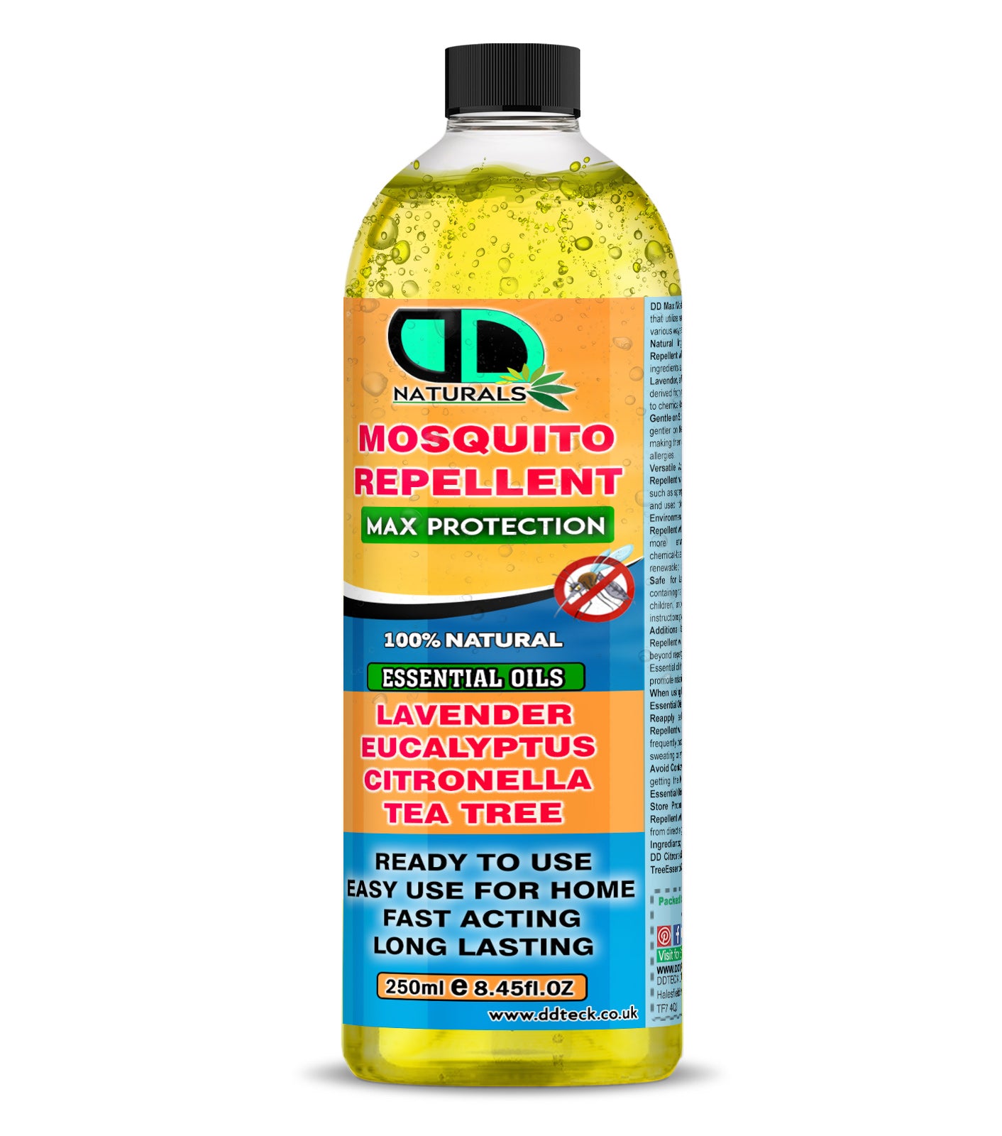 Mosquito Repellent Diffuser Oil | Natural Essential Oil Blend with Lavender, Eucalyptus, Citronella & Tea Tree