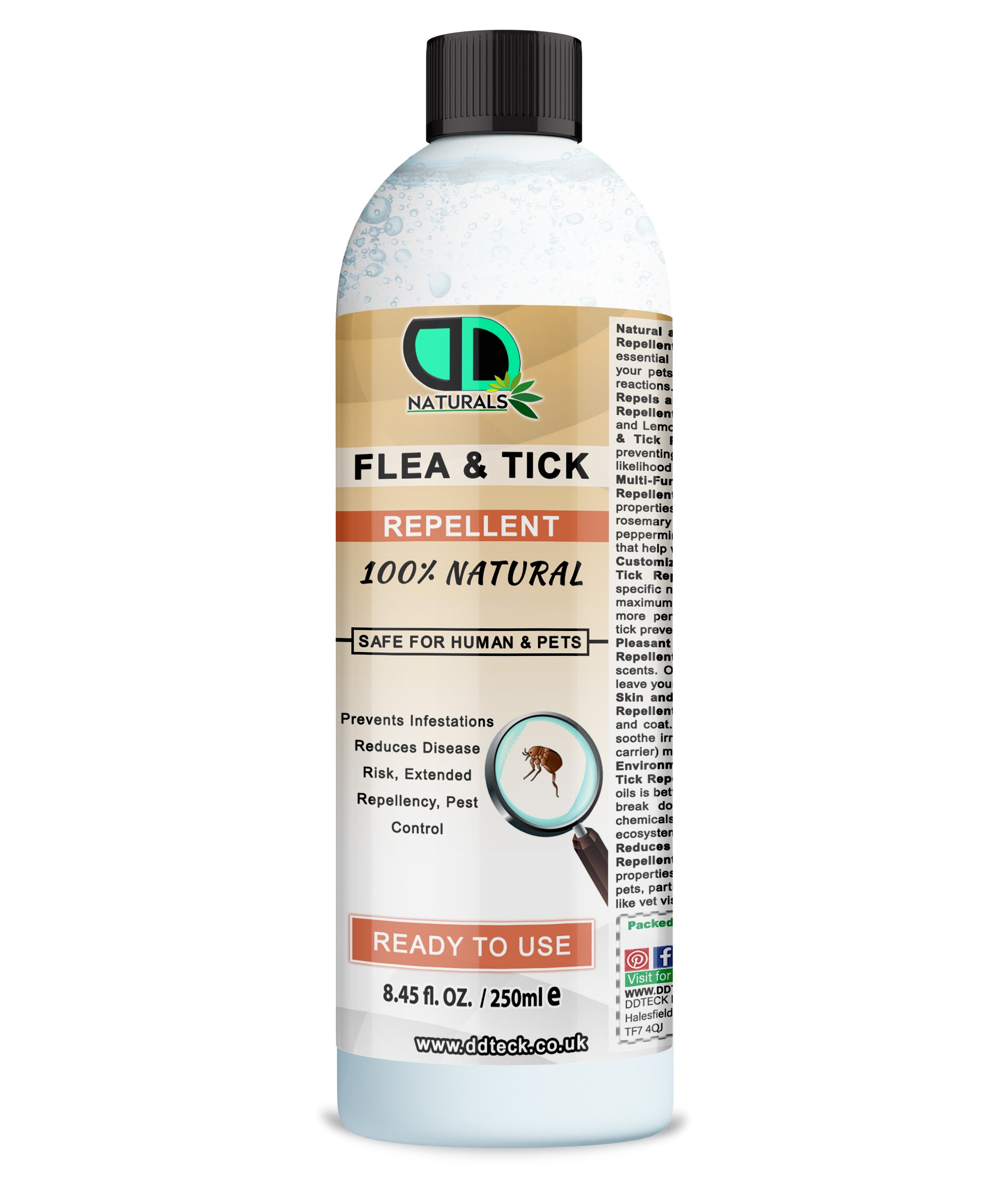 Flea & Tick Insect Repellent | Natural, Non-Toxic Protection for Pets & Home