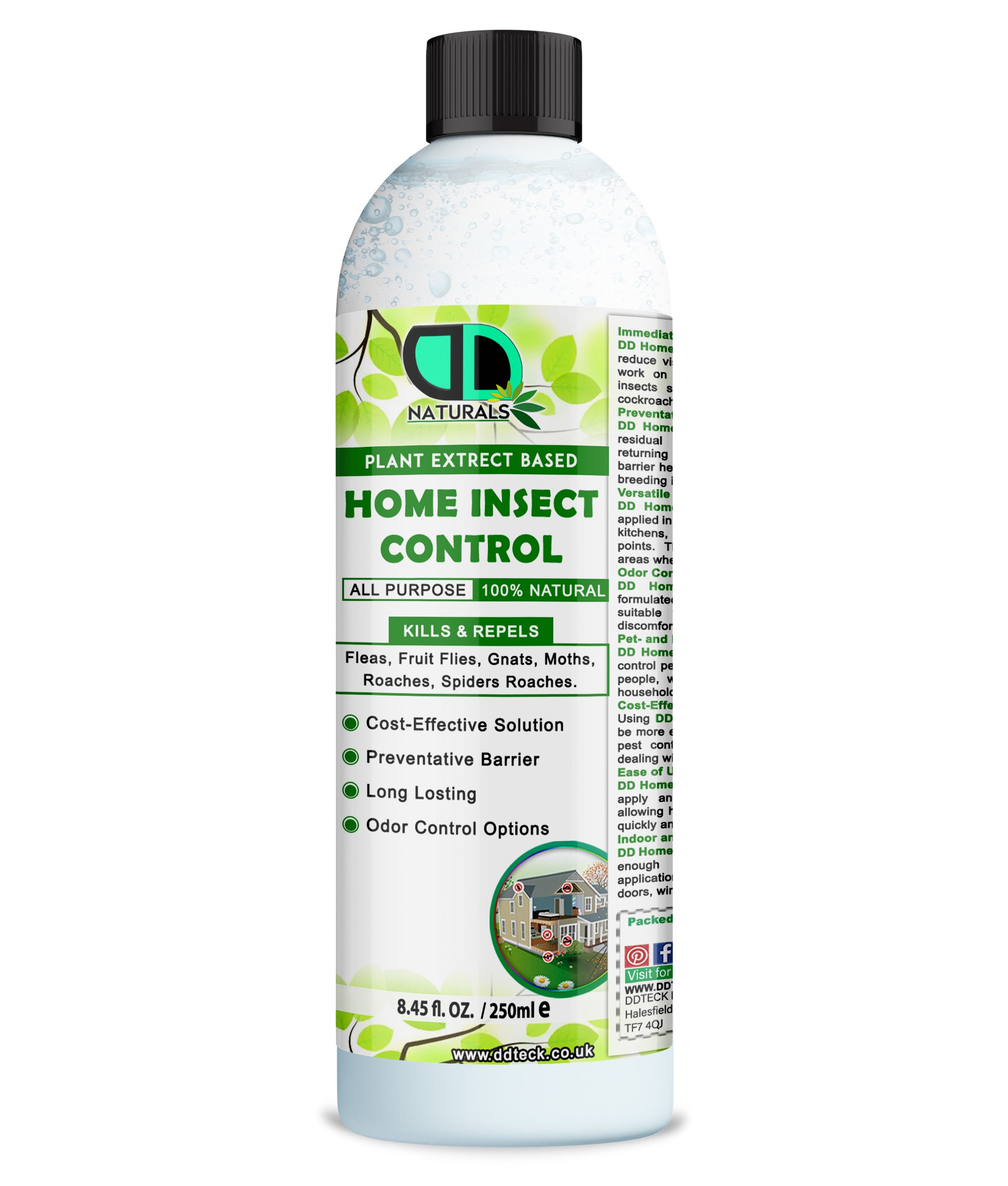 Home Insect Control Repellent Spray | Natural Peppermint-Based Pest Control for Indoor & Outdoor Use