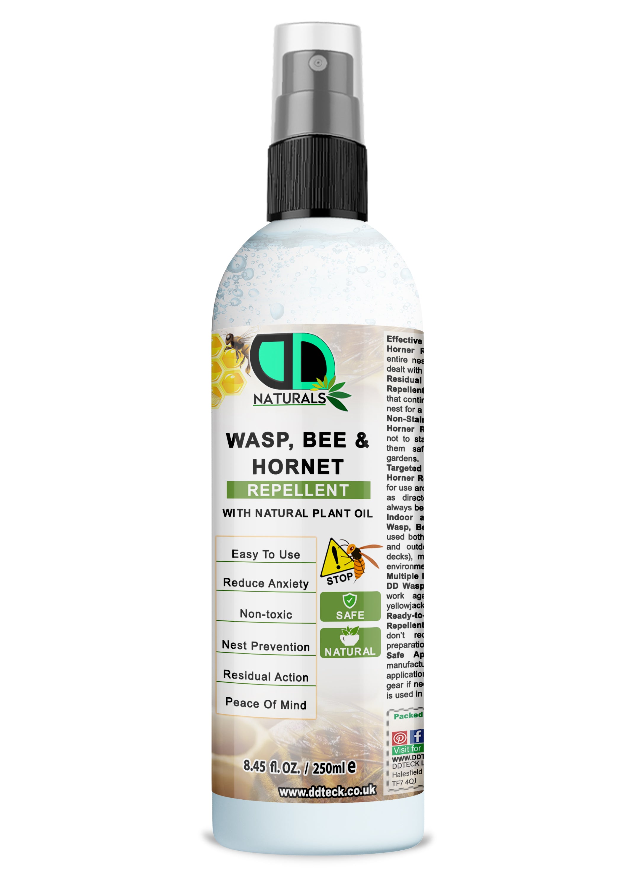 Wasp, Bee & Hornet Repellent – 100% Natural Plant Oil Defense