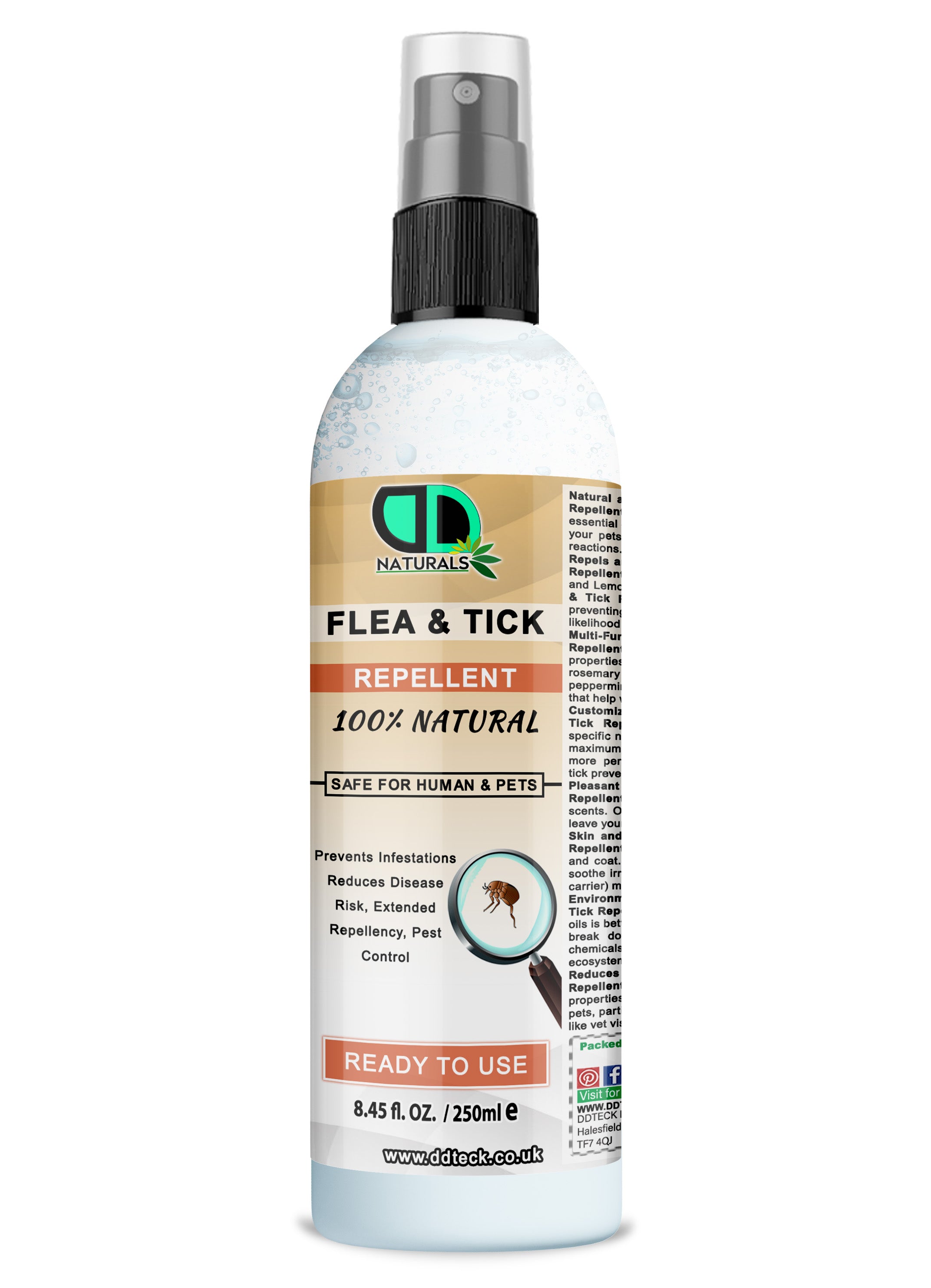 Flea & Tick Insect Repellent | Natural, Non-Toxic Protection for Pets & Home