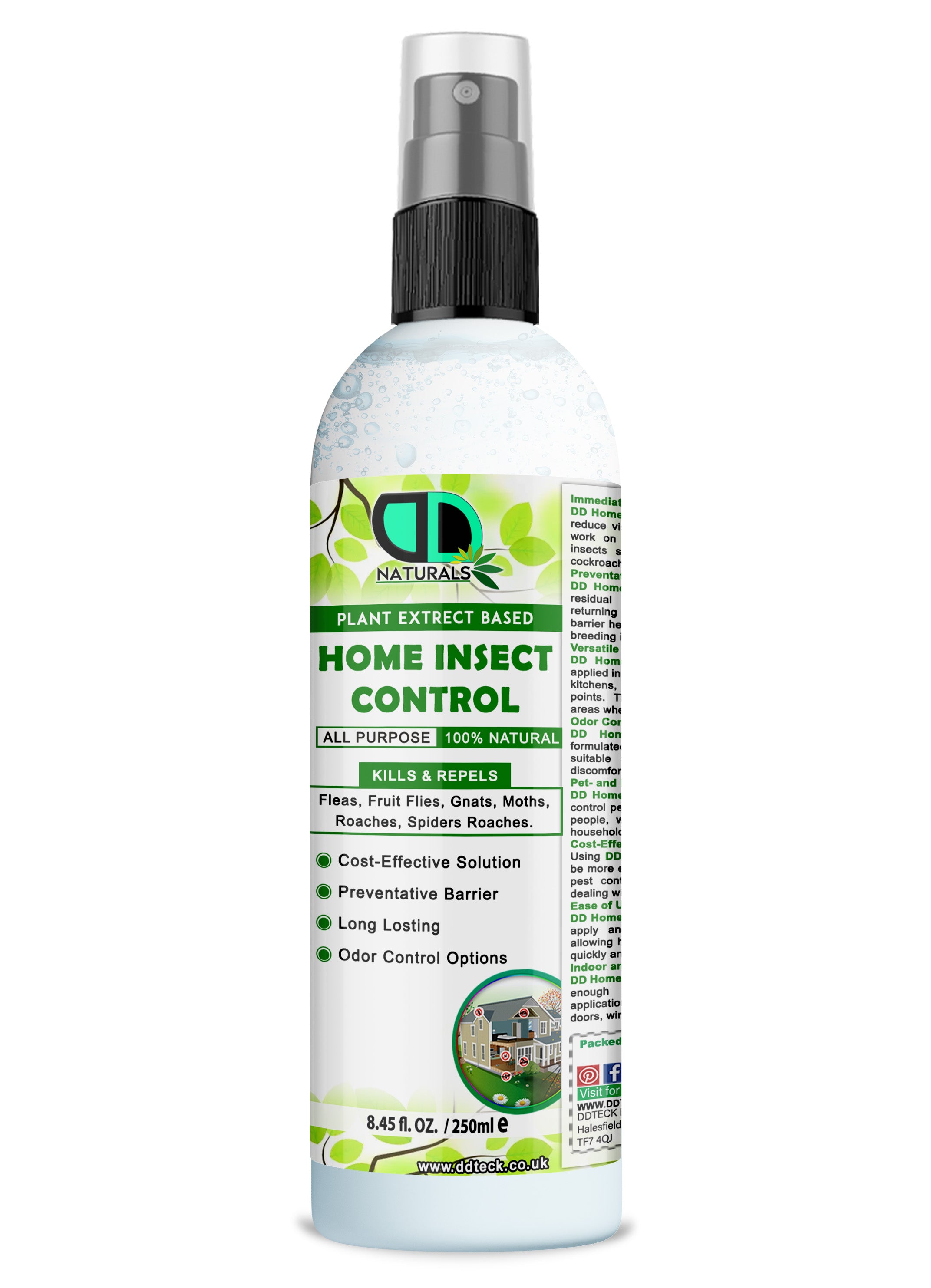 Home Insect Control Repellent Spray | Natural Peppermint-Based Pest Control for Indoor & Outdoor Use