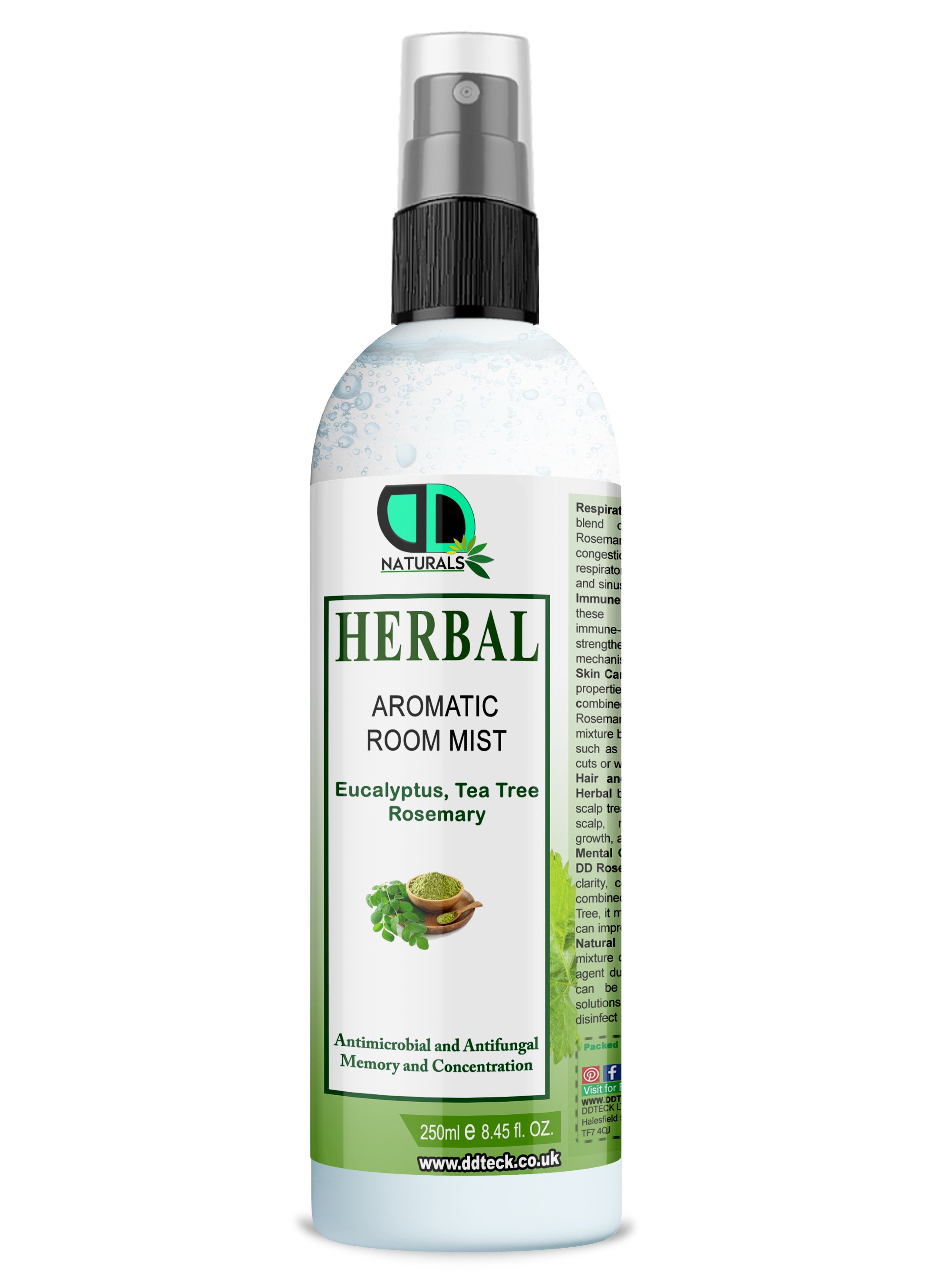 Herbal Aromatic Room Mist - Eucalyptus, Tea Tree & Rosemary