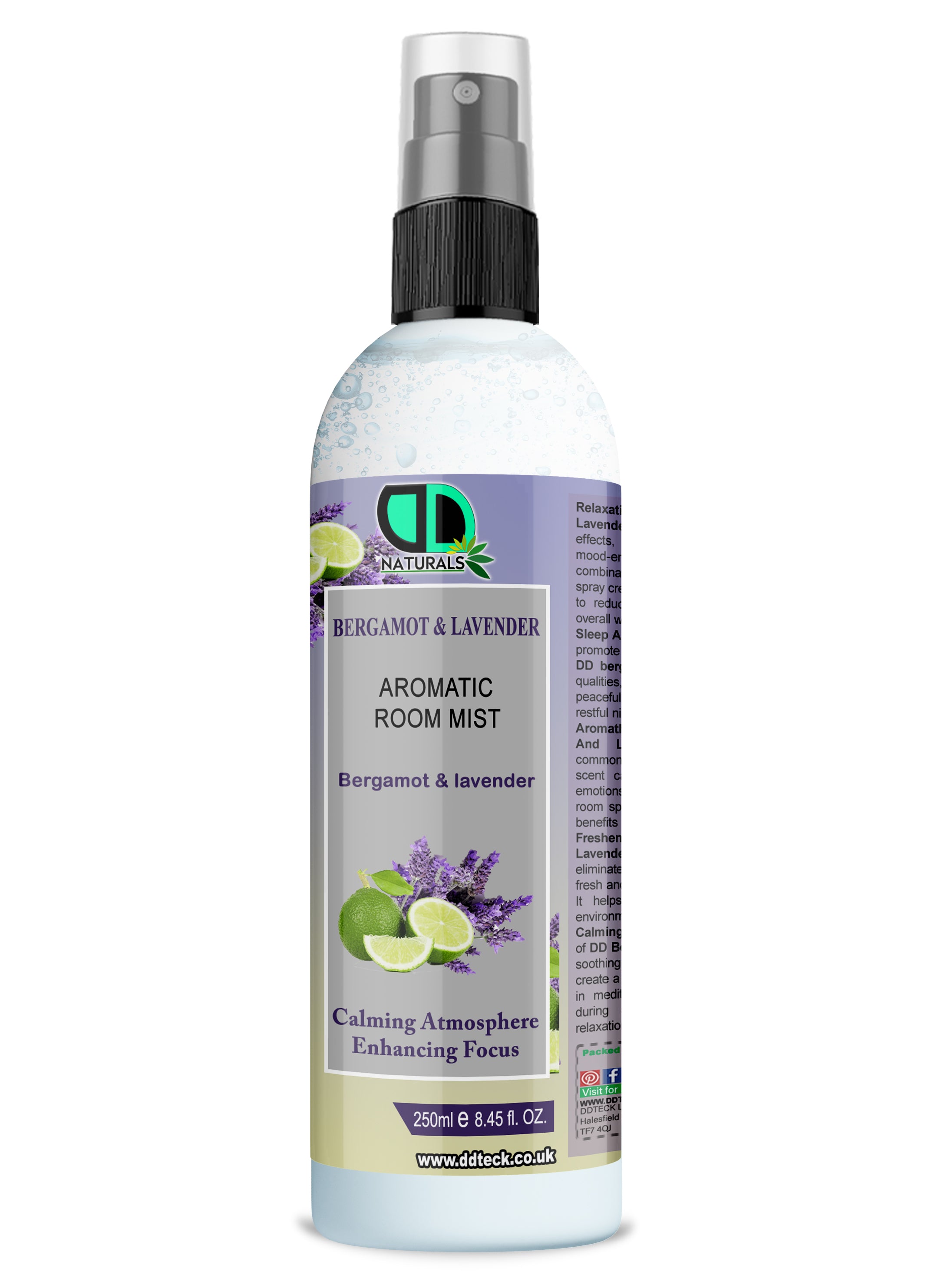 Bergamot & Lavender Aromatic Room Mist – Calming Atmosphere & Enhanced Focus