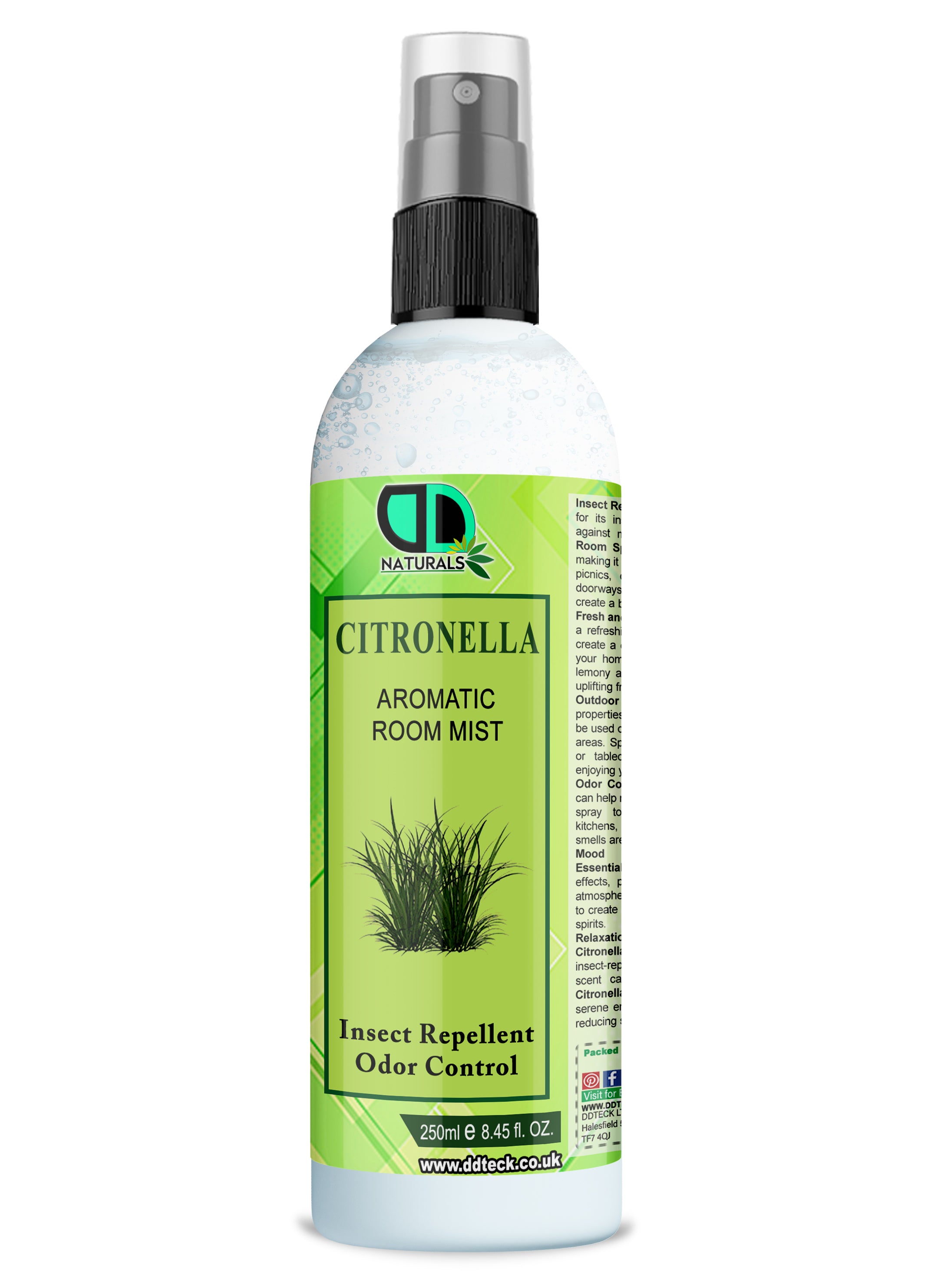 Citronella Aromatic Room Spray | Natural Insect Repellent & Long-Lasting Freshener