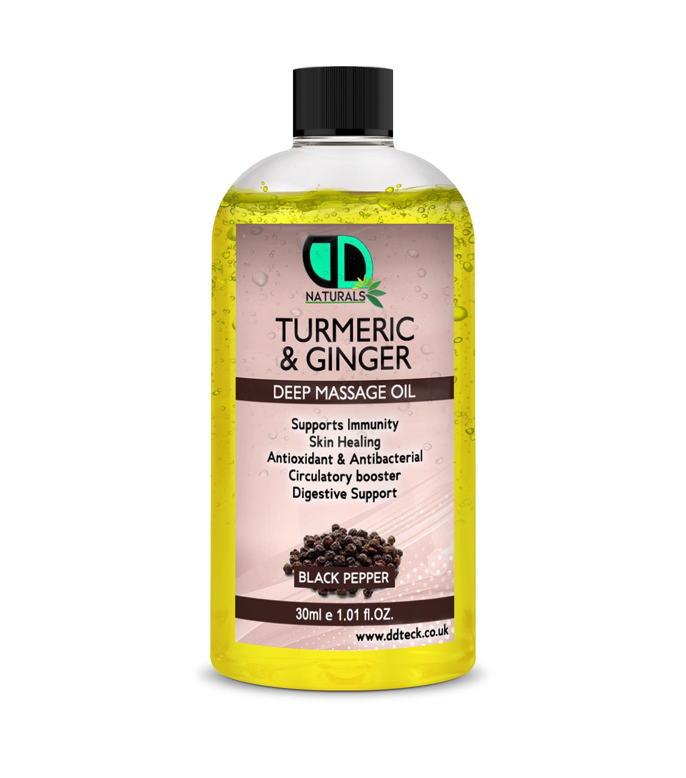Turmeric & Ginger Deep Massage Oil – Anti-Inflammatory & Immune Support Black Pepper