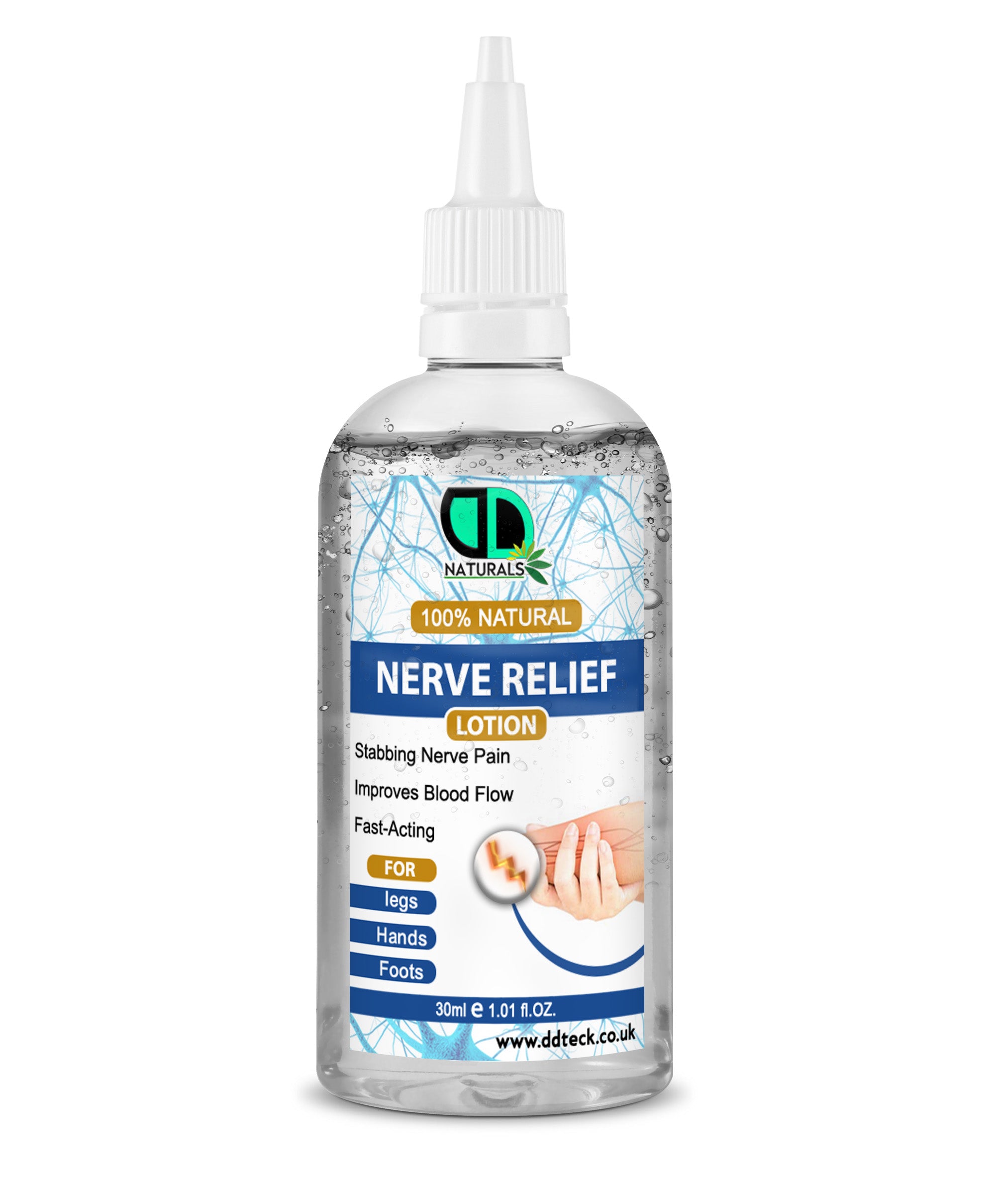 100% Natural Nerve Relief Lotion – Fast-Acting Support for Legs, Hands & Feet