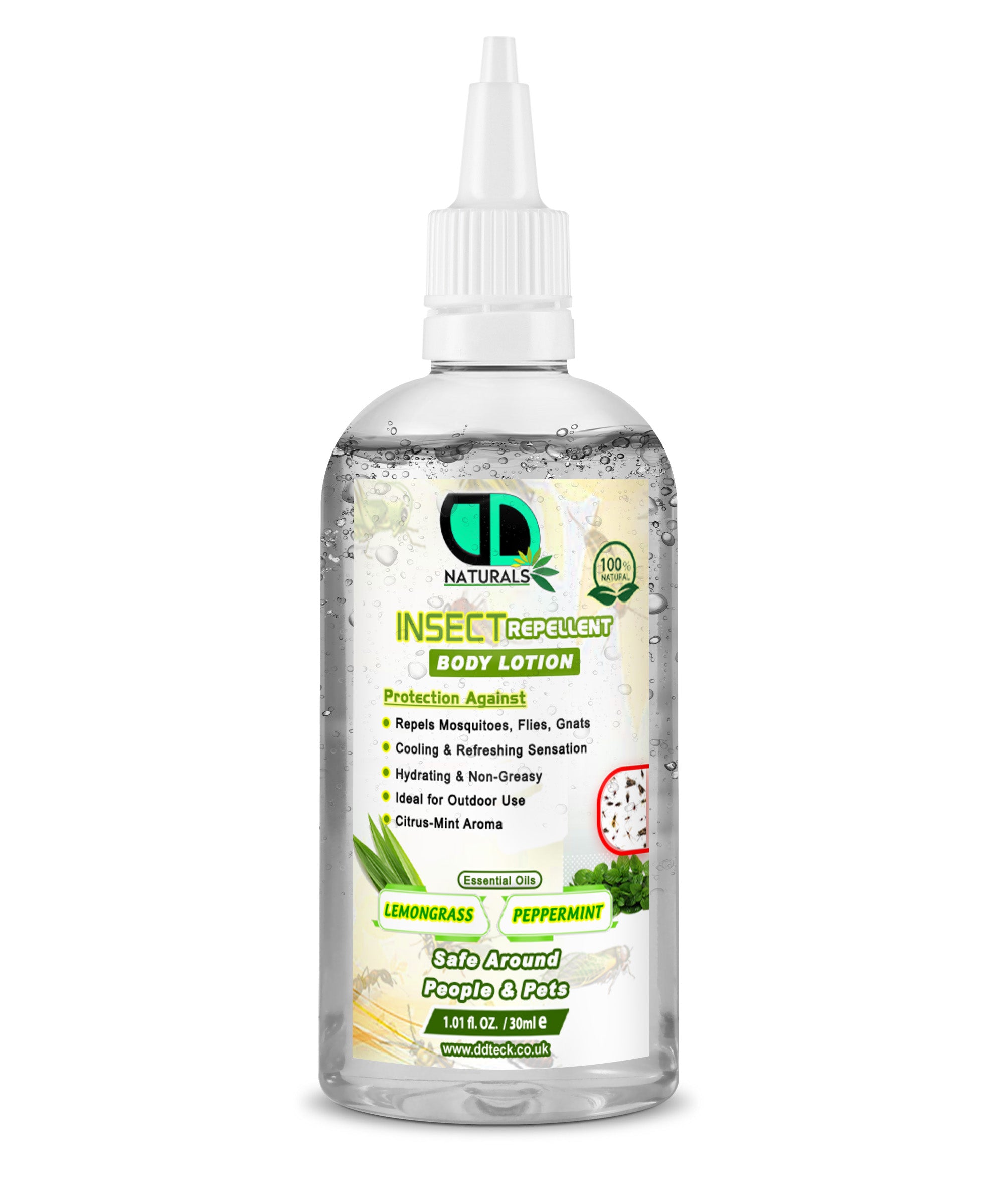 Insect Repellent Body Lotion - Natural Lemongrass & Peppermint Protection