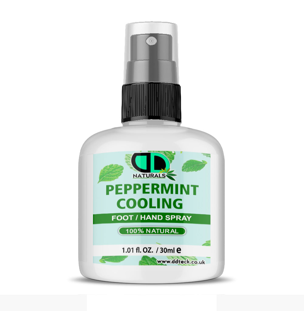 Peppermint Cooling Foot & Hand Spray | Instant Cooling Relief, Odor Control & Skin Refreshment