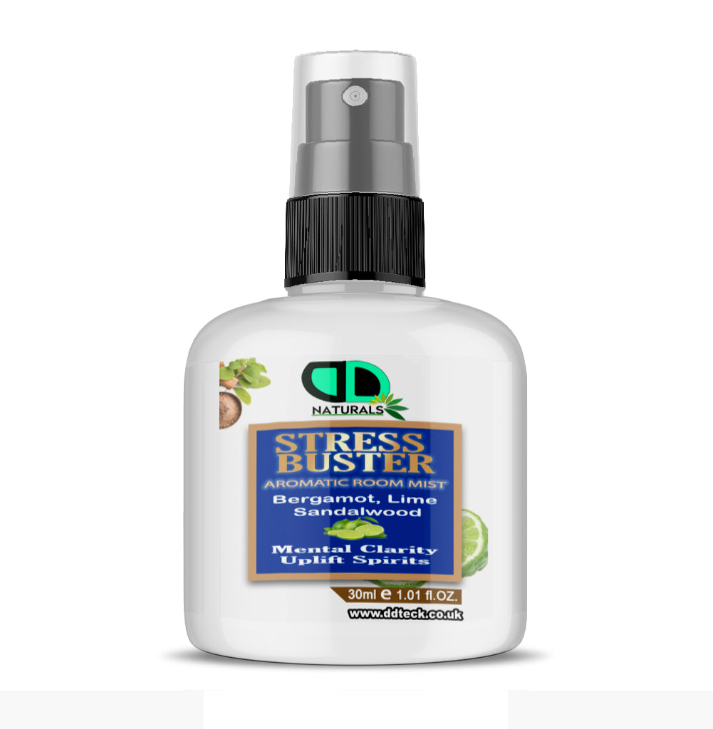 Stress Buster Aromatic Room Mist – Bergamot, Lime & Sandalwood Blend