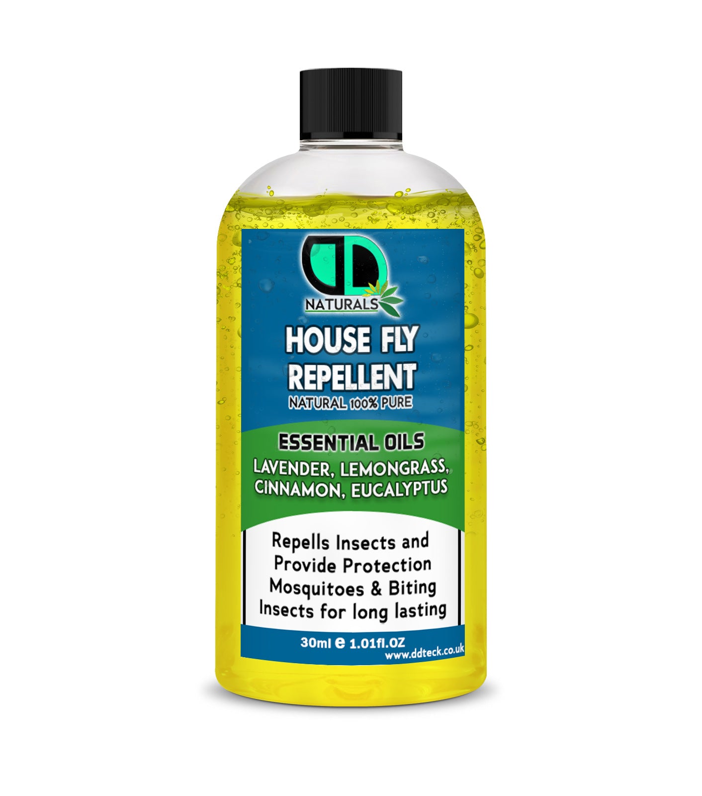 House Fly Repellent Oil – Natural Essential Oil Fly &Insect Protection with Lavender, Lemongrass, Eucalyptus &amp; Cinnamon