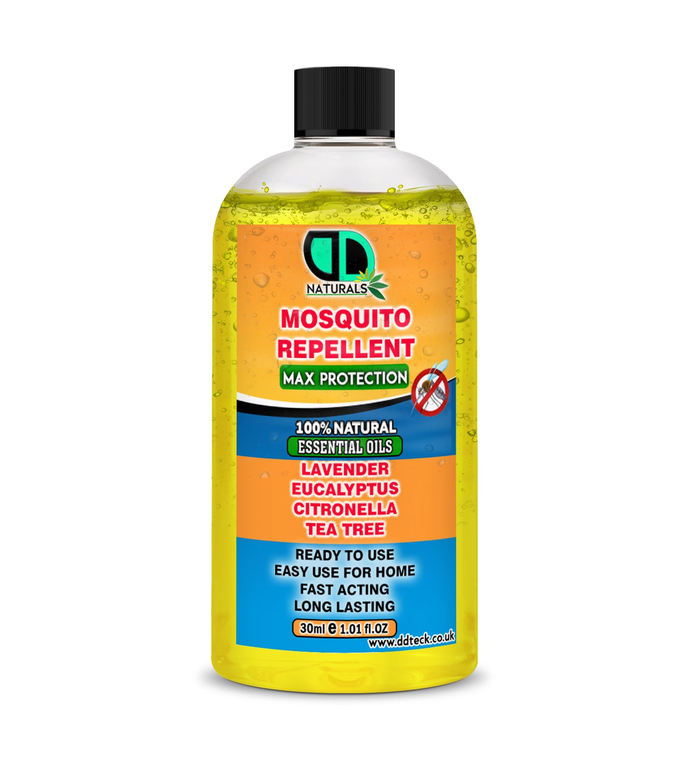 Mosquito Repellent Diffuser Oil | Natural Essential Oil Blend with Lavender, Eucalyptus, Citronella & Tea Tree