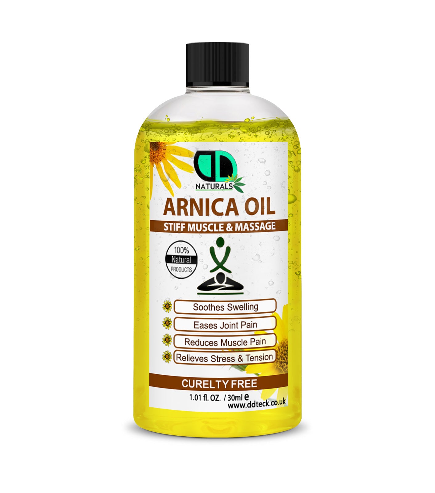Arnica Massage Oil – Natural Botanical Oil for Relaxation, Muscle Comfort & Daily Body Care