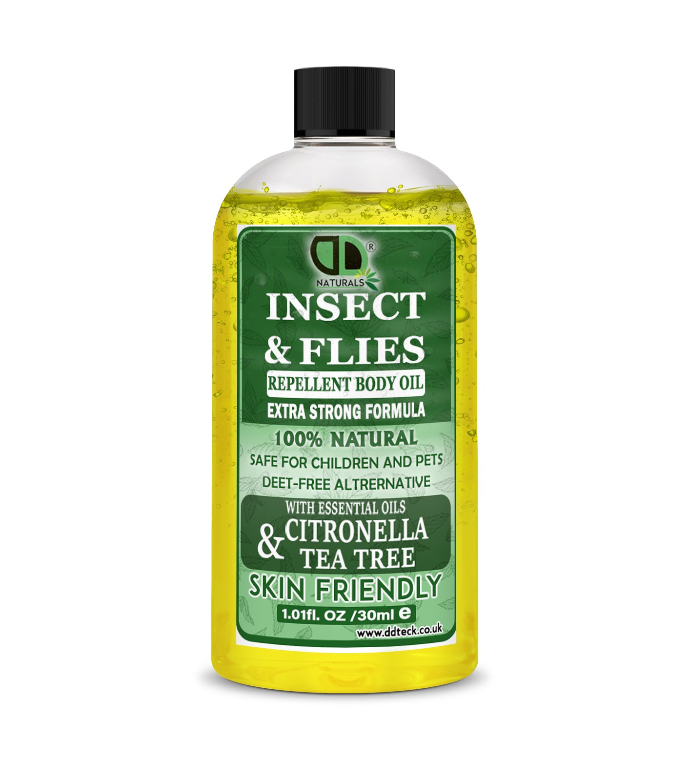 Insect Repellent Body Oil with Citronella & Tea Tree Essential Oils | Natural Protection for Skin & Outdoor Use
