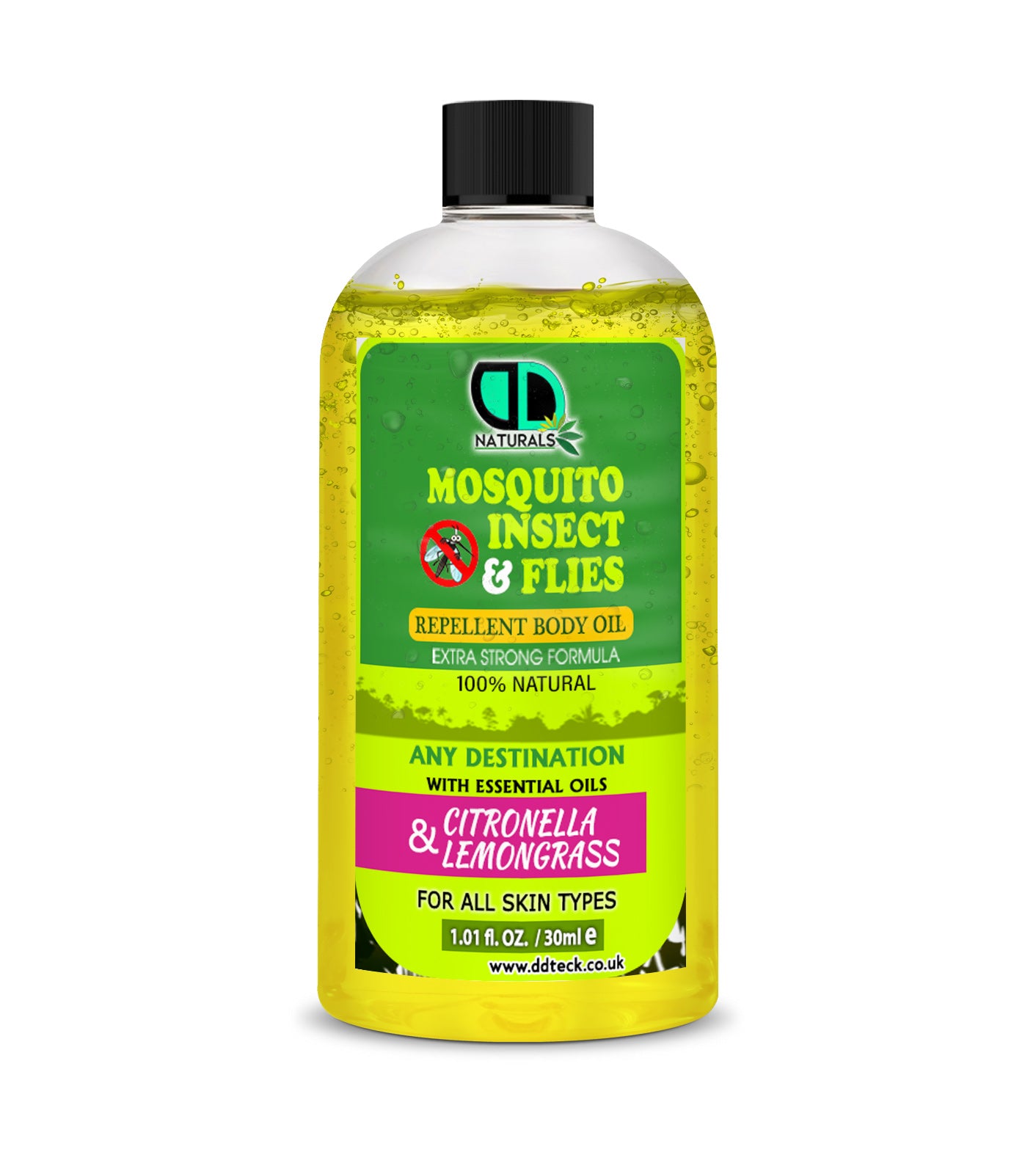 Insect Repellent with Lemongrass & Citronella | Natural, Skin-Friendly Protection from Mosquitoes & Biting Insects