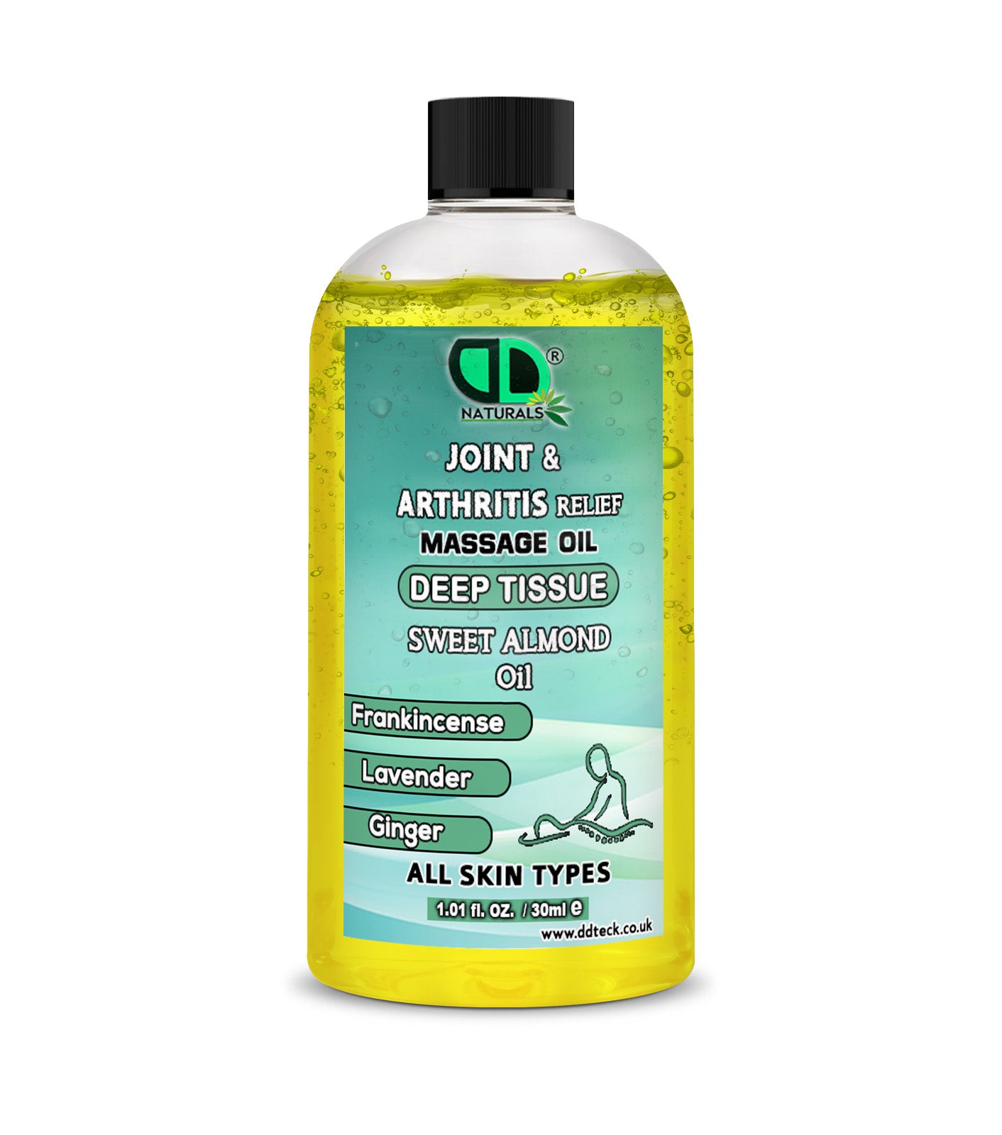 Joint & Arthritis Relief Deep Tissue Massage Oil with Frankincense, Lavender, & Ginger
