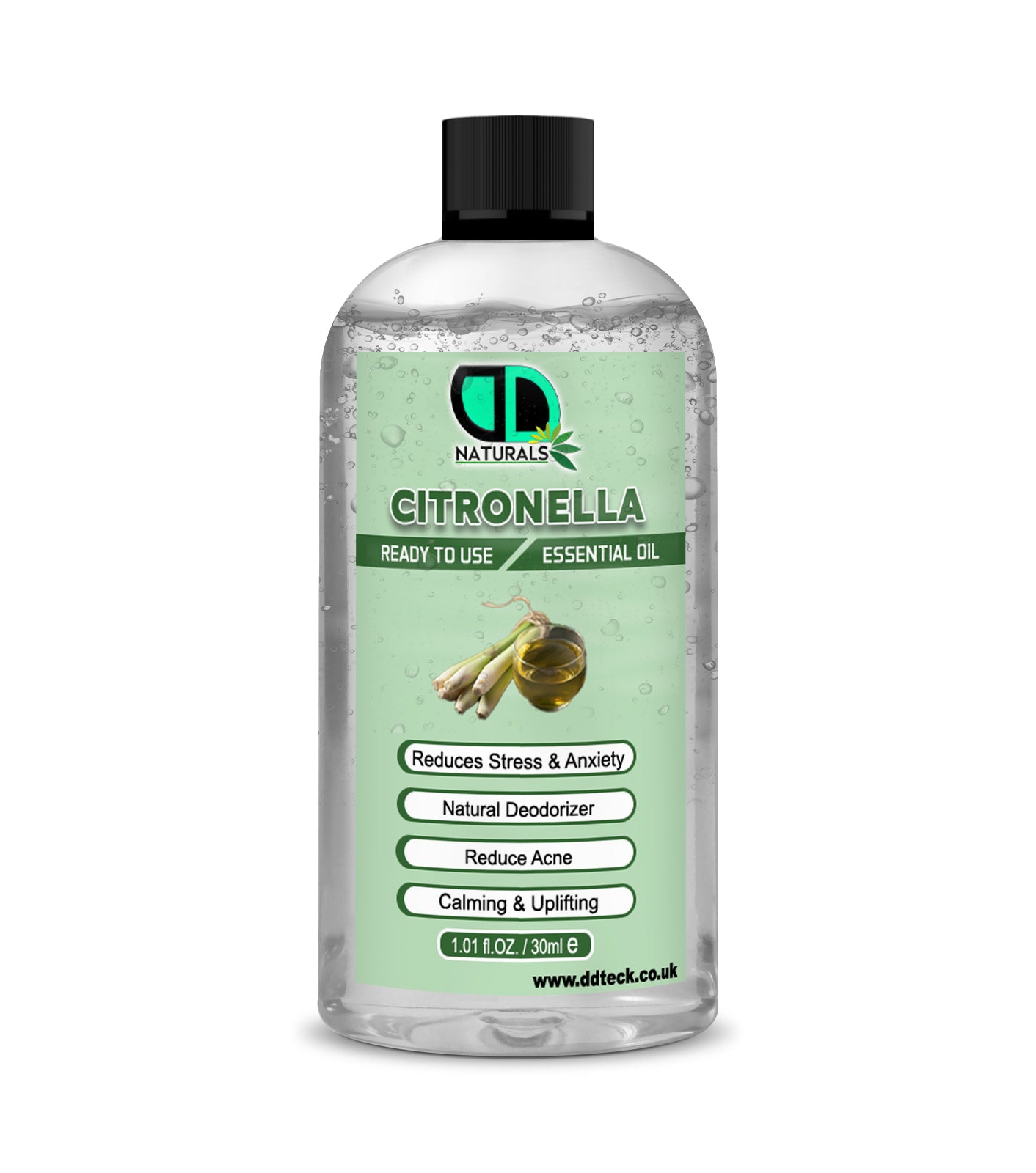 100% Pure Citronella Essential Oil – Natural Deodorizer & Stress Relief