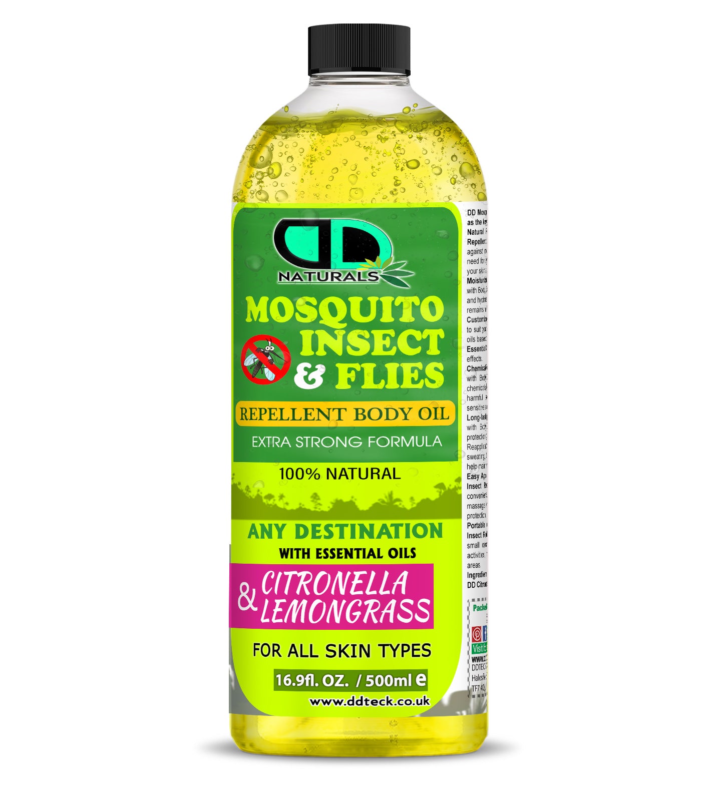 Insect Repellent with Lemongrass & Citronella | Natural, Skin-Friendly Protection from Mosquitoes & Biting Insects