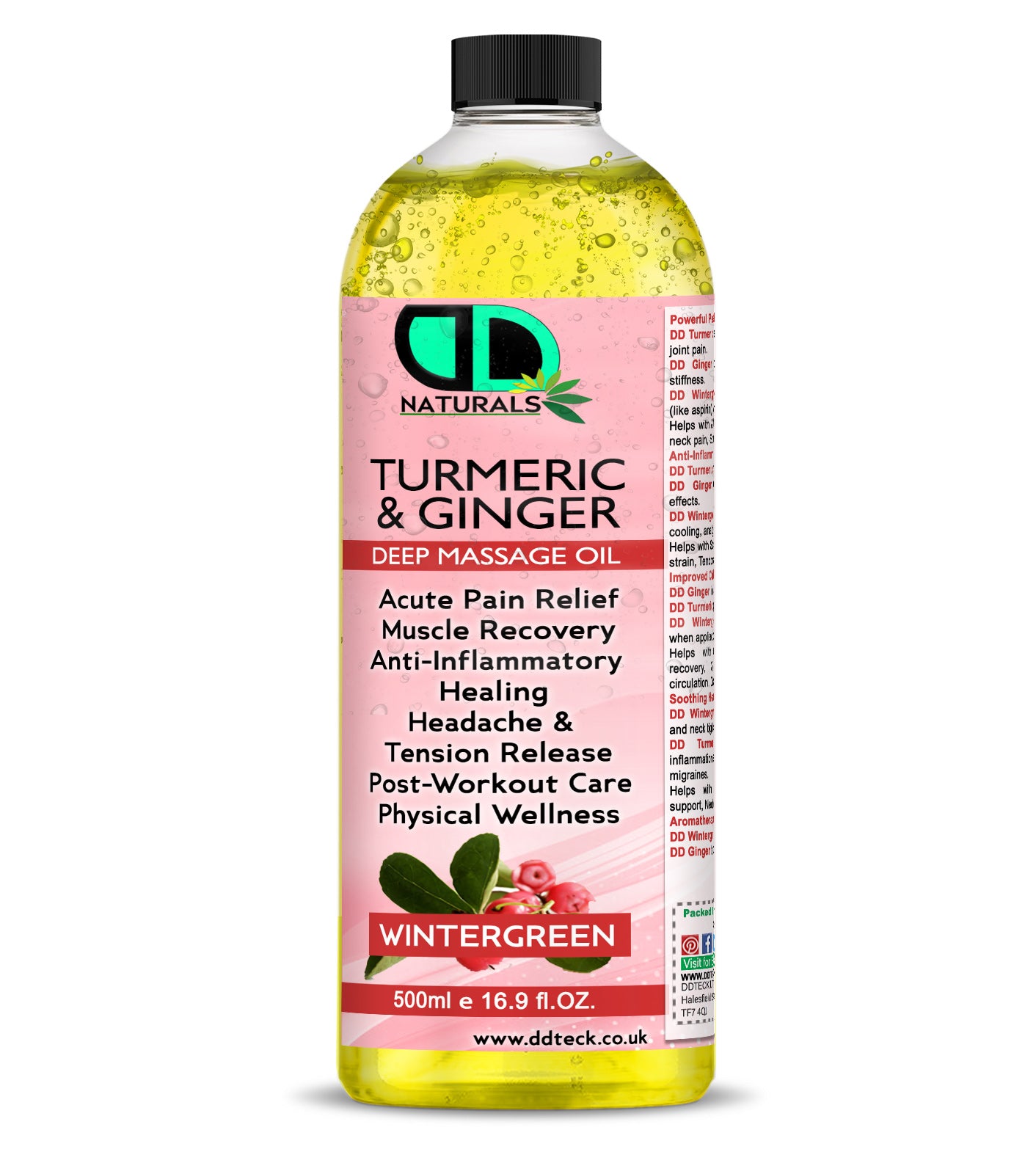 Turmeric & Ginger Deep Massage Oil with Wintergreen