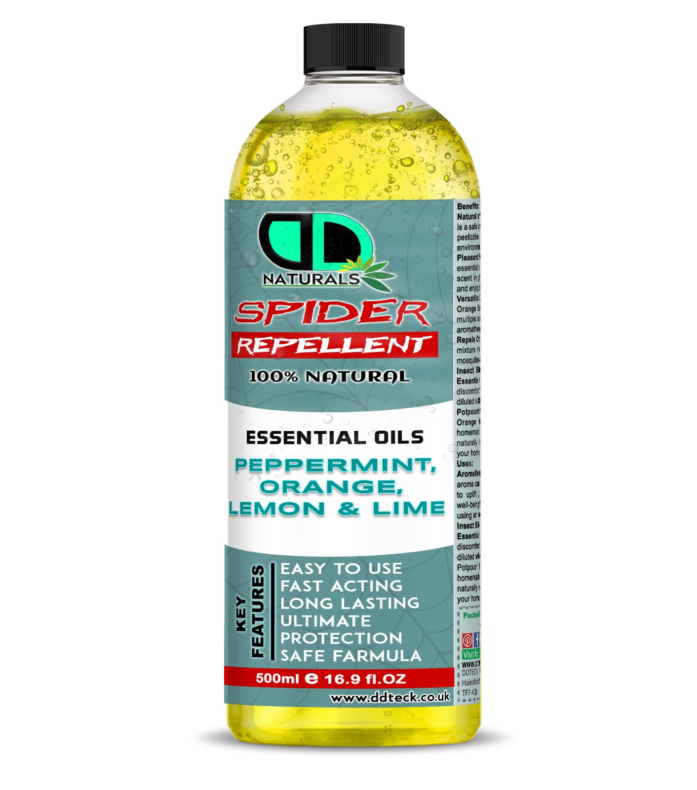 Spider Repellent | 100% Natural Peppermint & Citrus Essential Oil Spider Control Spray