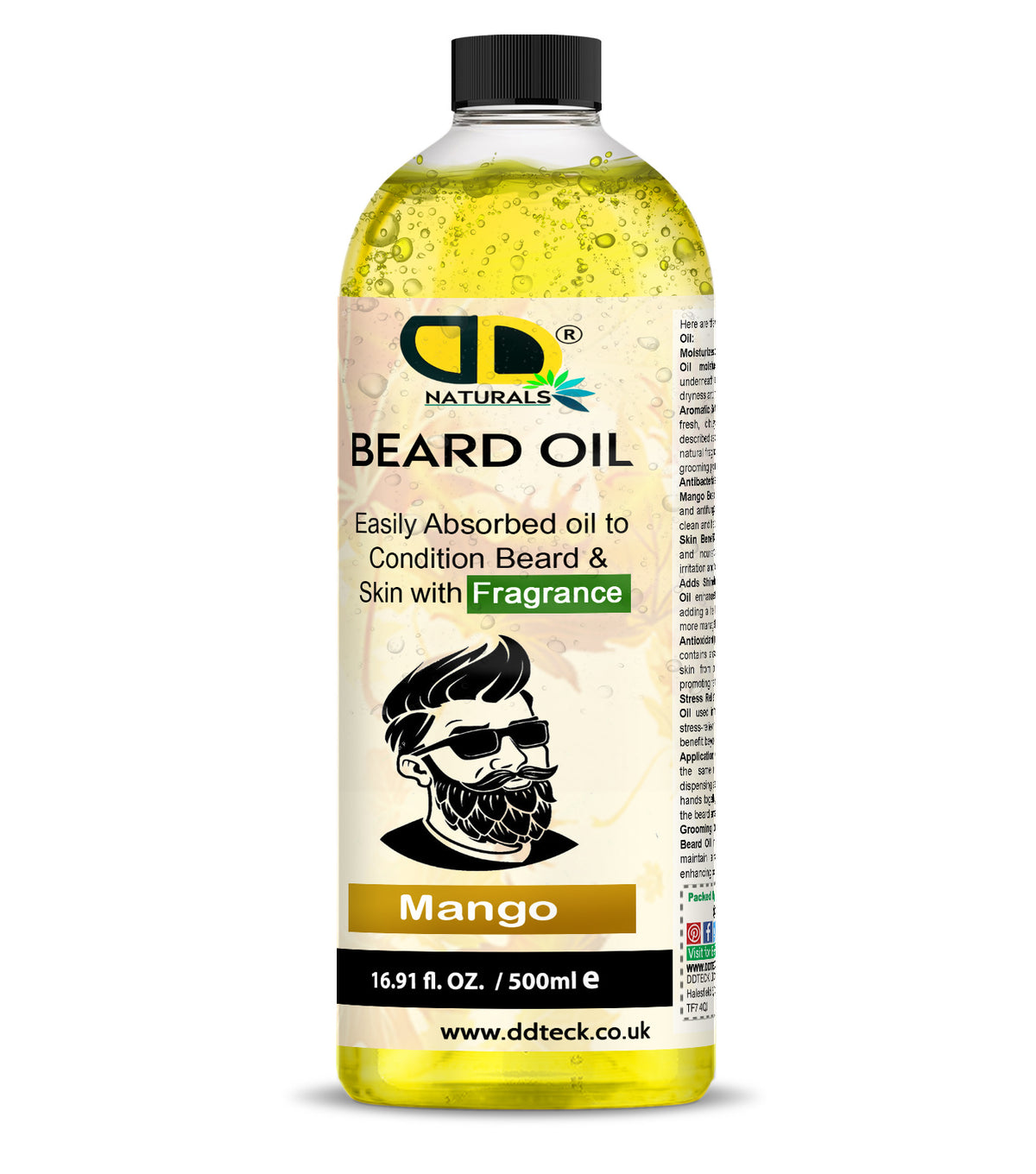 Mango Beard Oil – Lightweight Conditioning Oil with Fragrance for Beard & Skin - Test