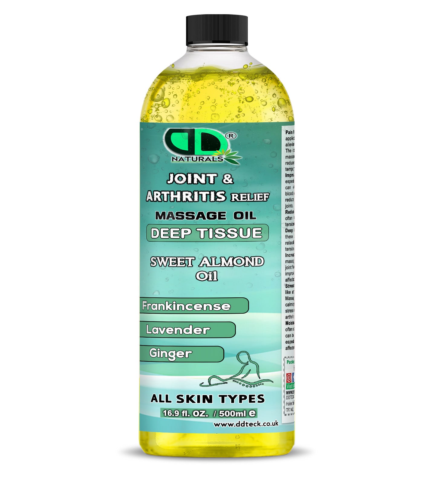 Joint & Arthritis Relief Deep Tissue Massage Oil with Frankincense, Lavender, & Ginger