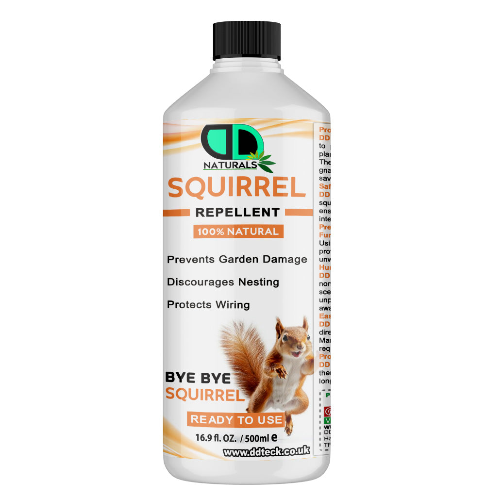 Natural Squirrel Repellent Spray – Non-Toxic, Humane & Long-Lasting Indoor and Outdoor Pest Control