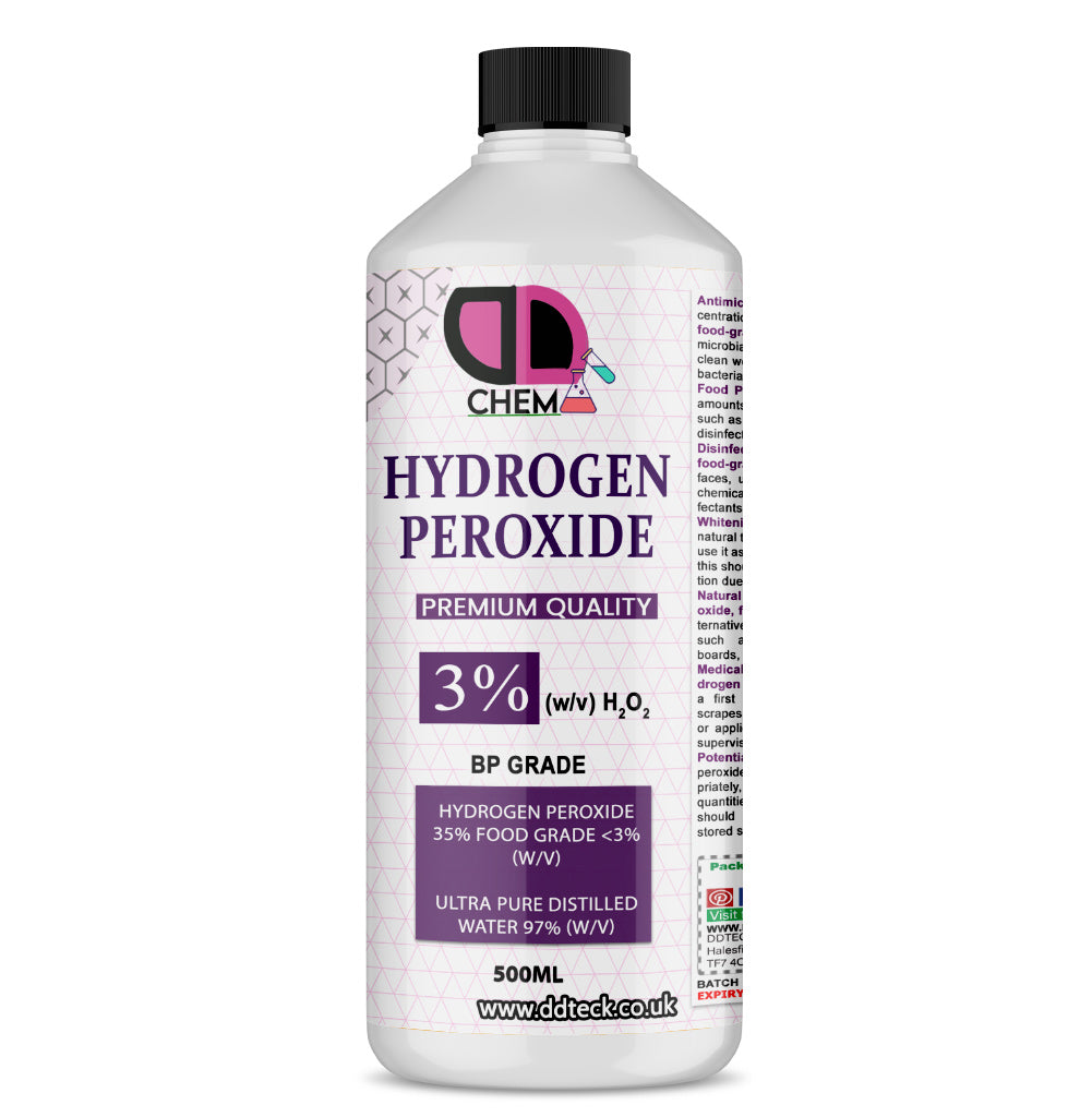 Hydrogen Peroxide 3% – Food Grade, Non-Toxic, Pure & Multipurpose Solution