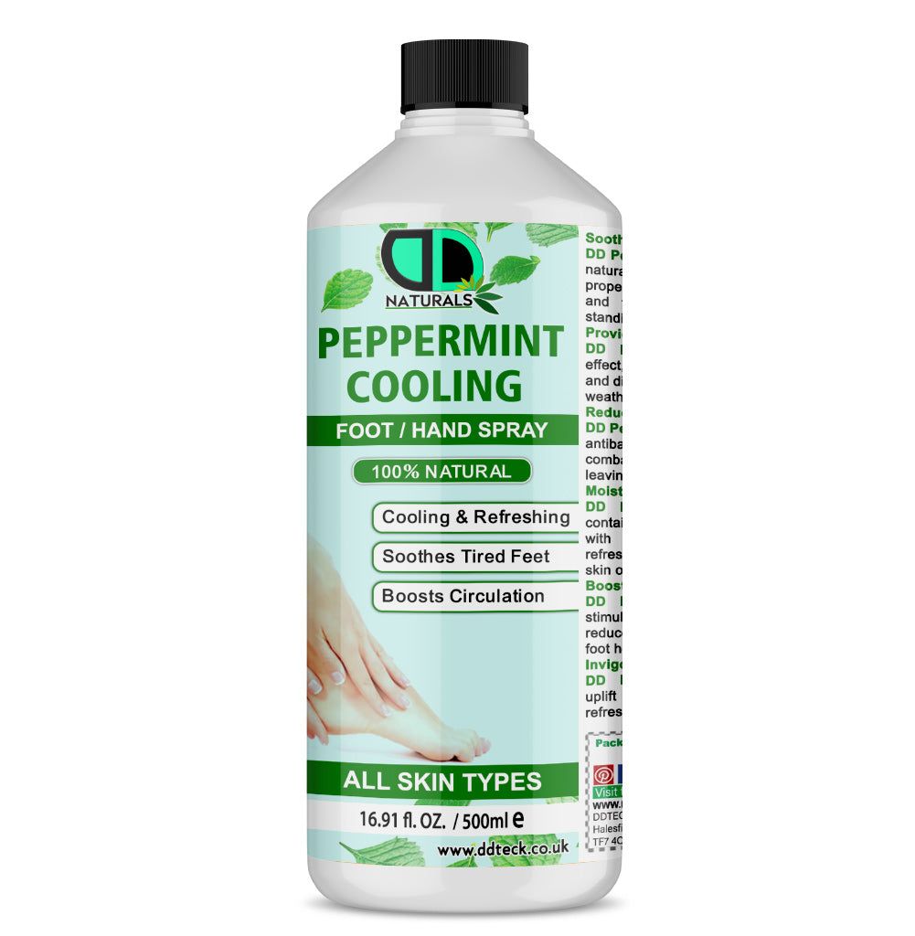 Peppermint Cooling Foot & Hand Spray | Instant Cooling Relief, Odor Control & Skin Refreshment