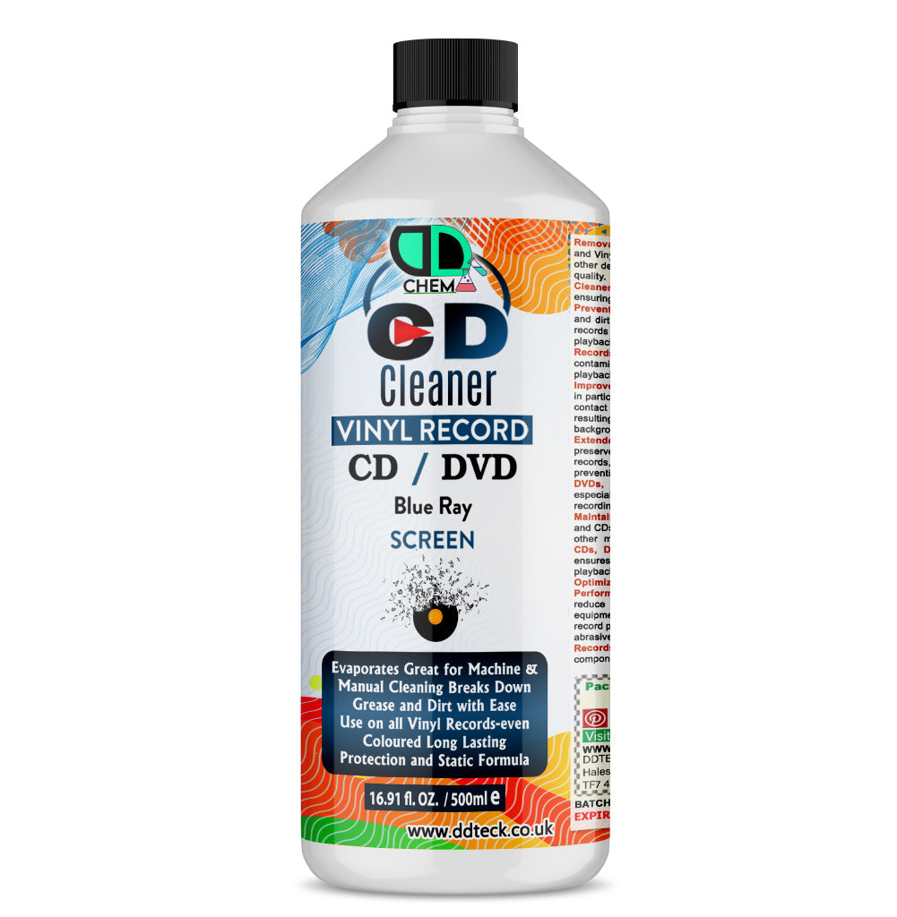CD, DVD & Vinyl Record Cleaner | Restores Sound & Picture Quality, Protects Media & Playback Equipment